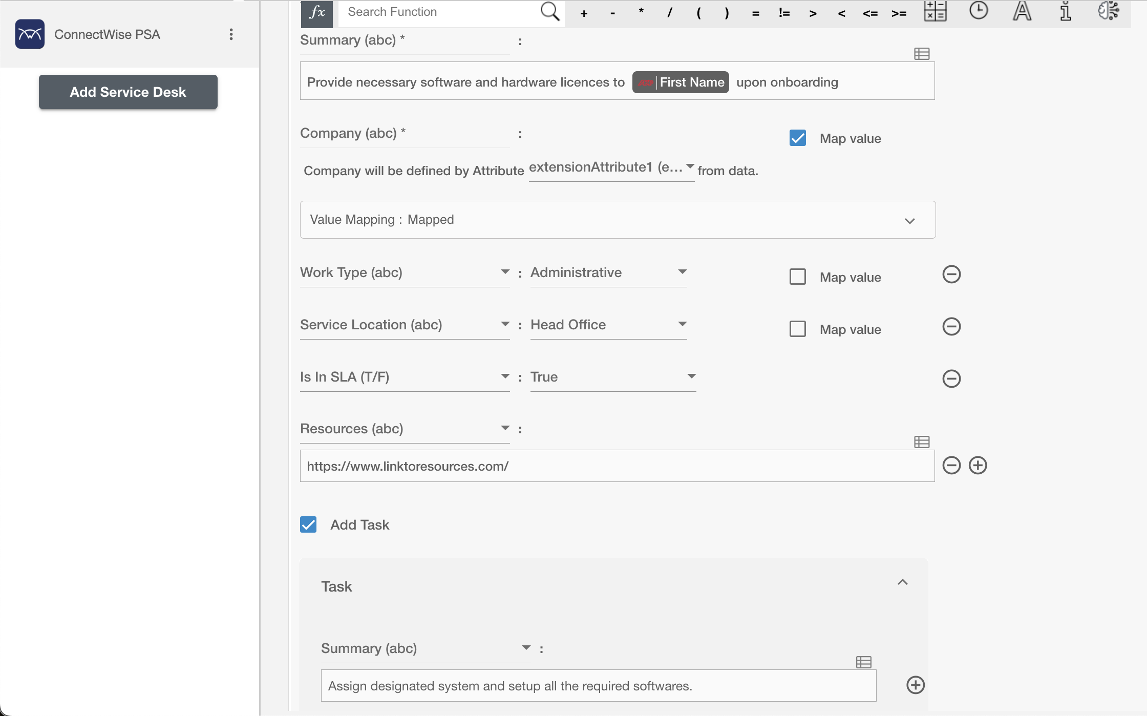 ConnectWise Configure Request