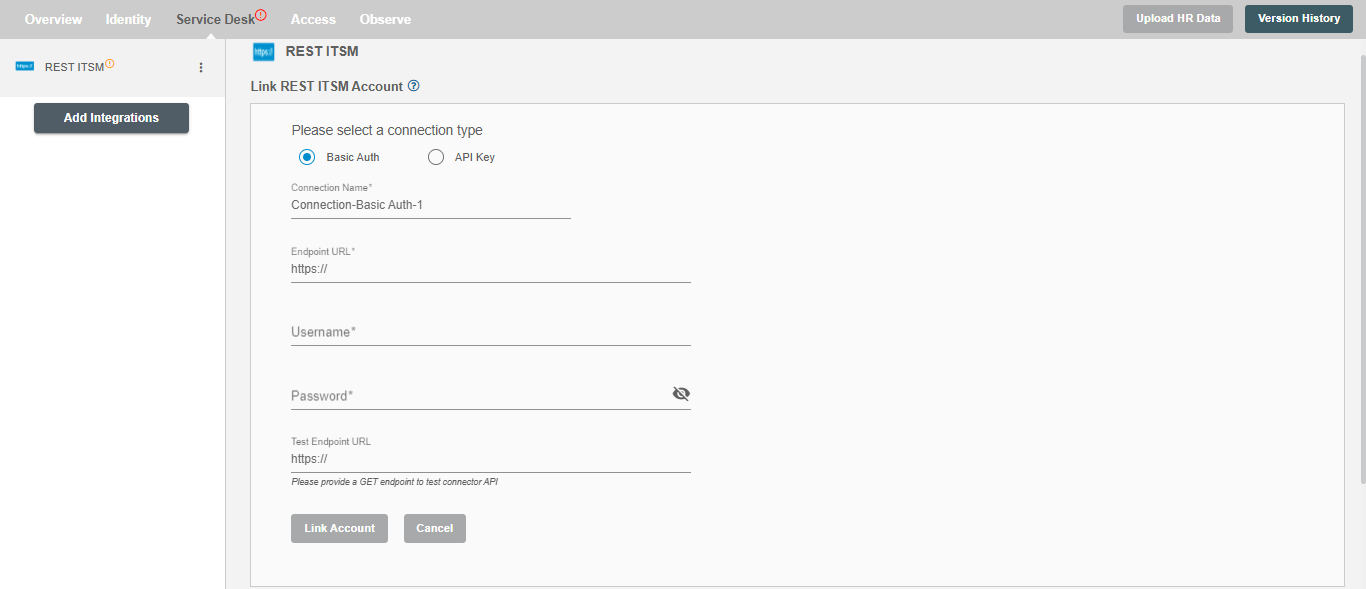 REST Connector Basic Authentication