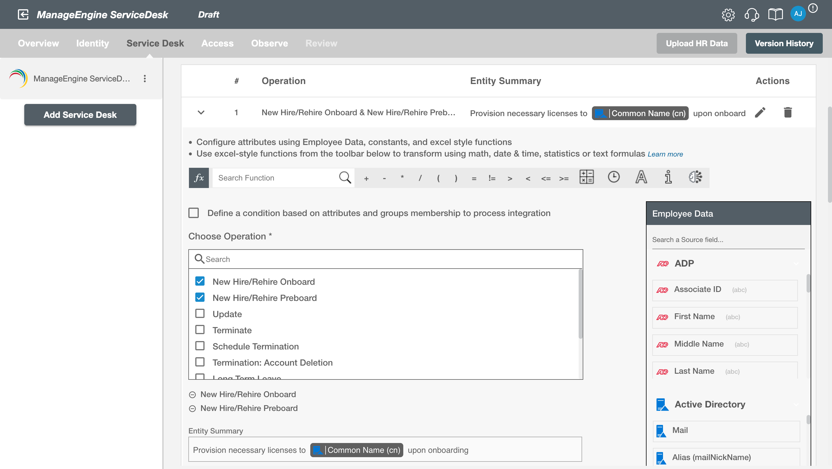 ManageEngine Configure Request