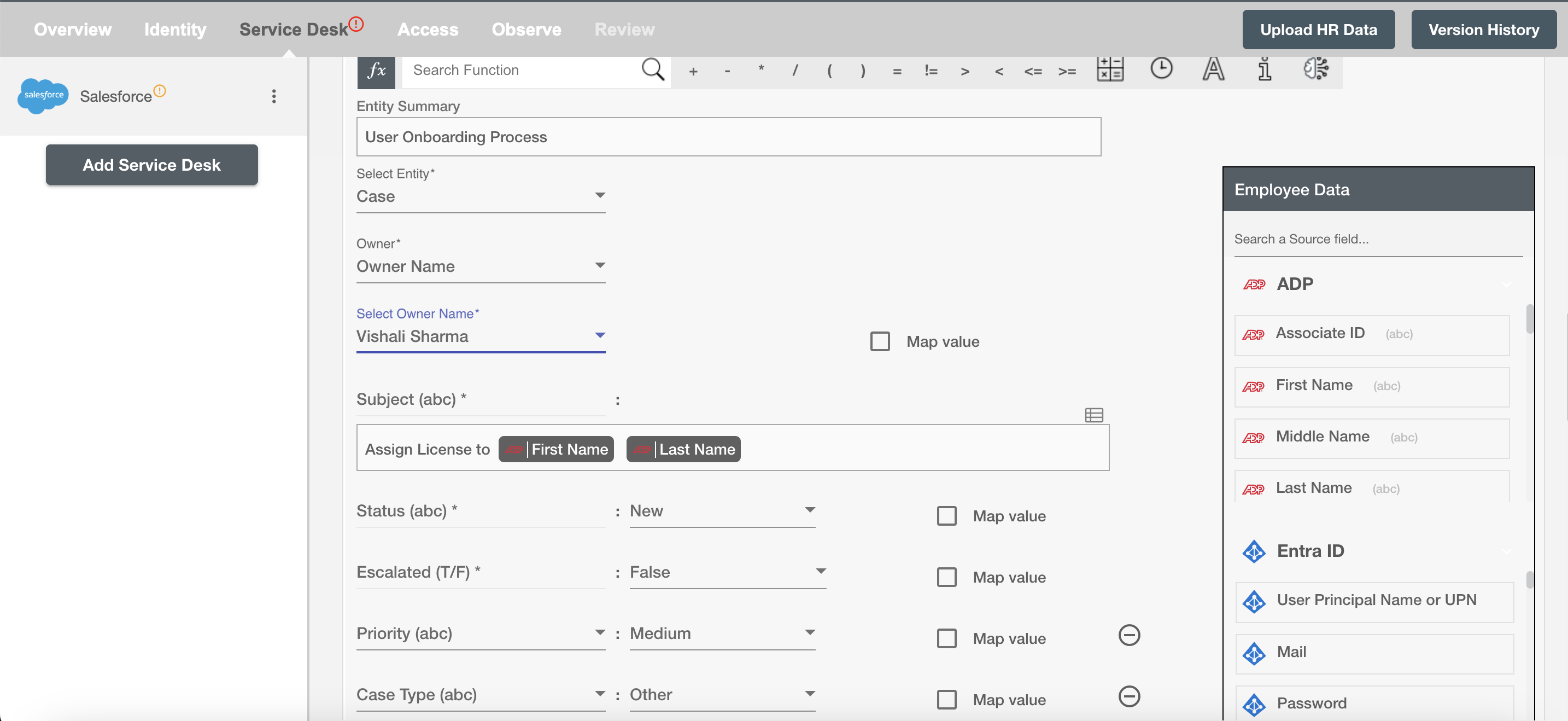 Salesforce Service Cloud Configure Request