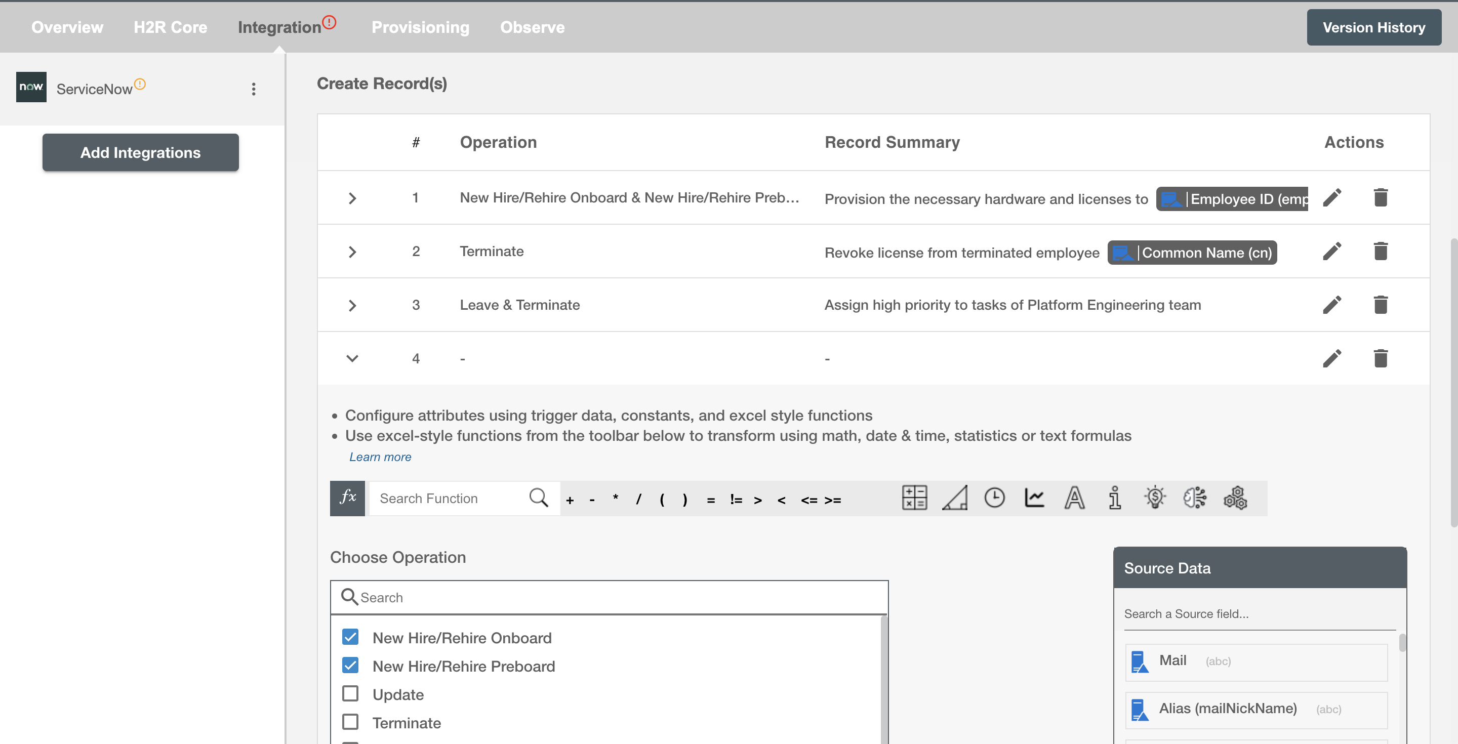 ServiceNow Form Operations