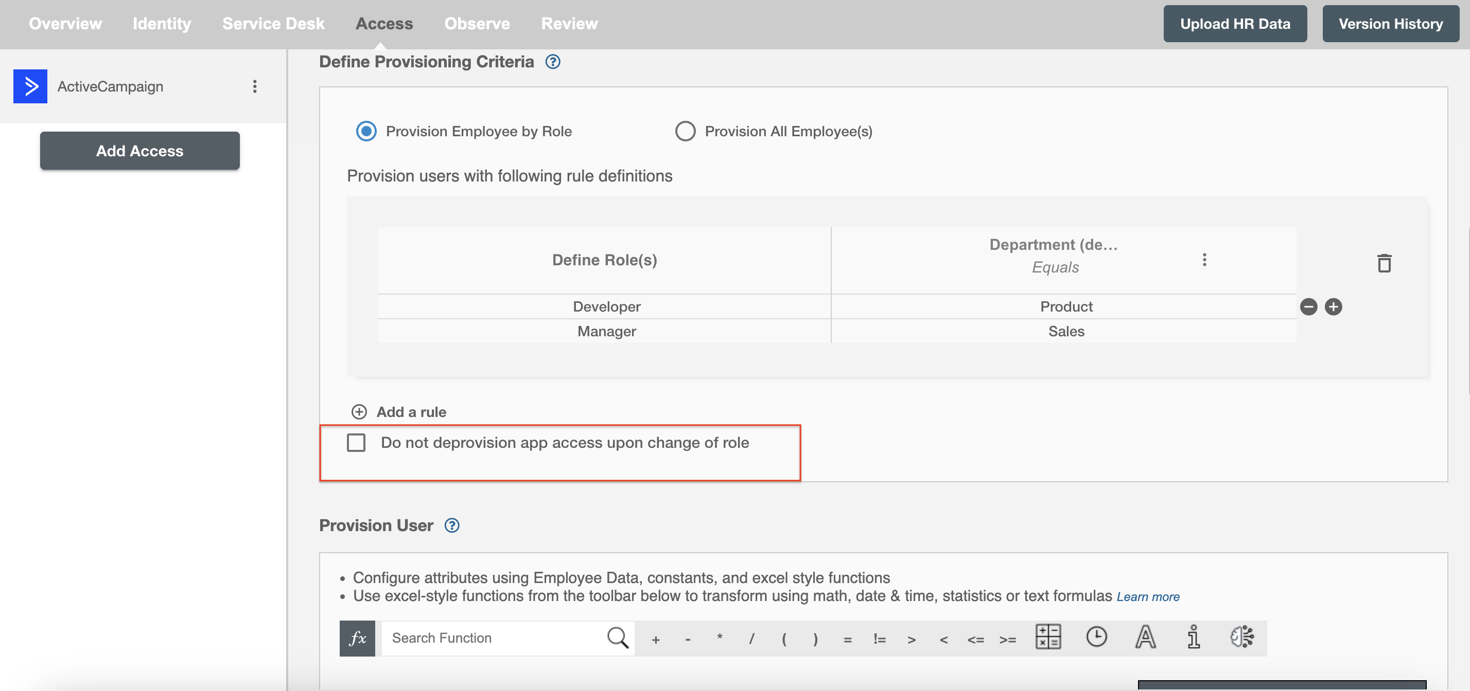 Proxyclick  ScimManager checkbox