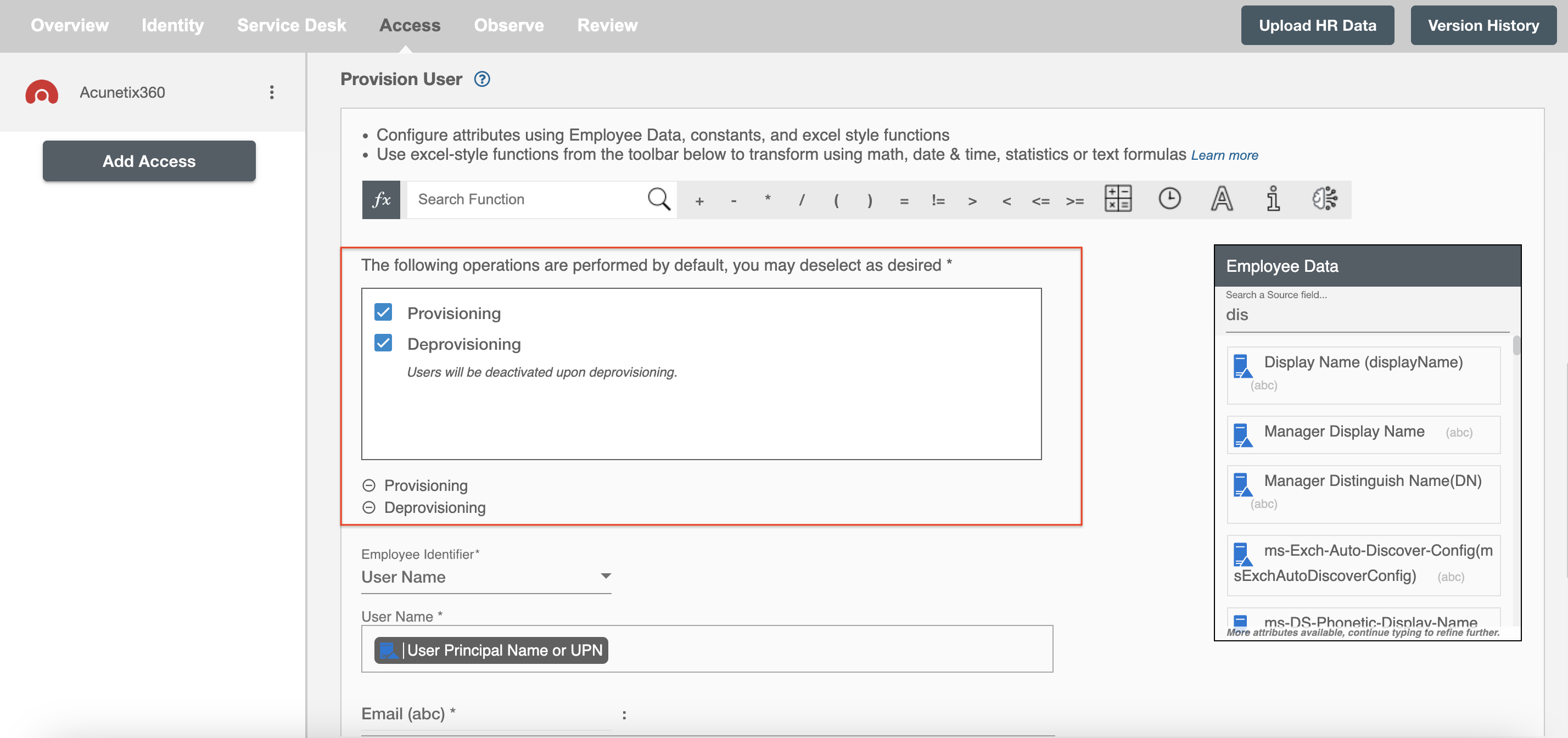 Acunetix360 Form Operations