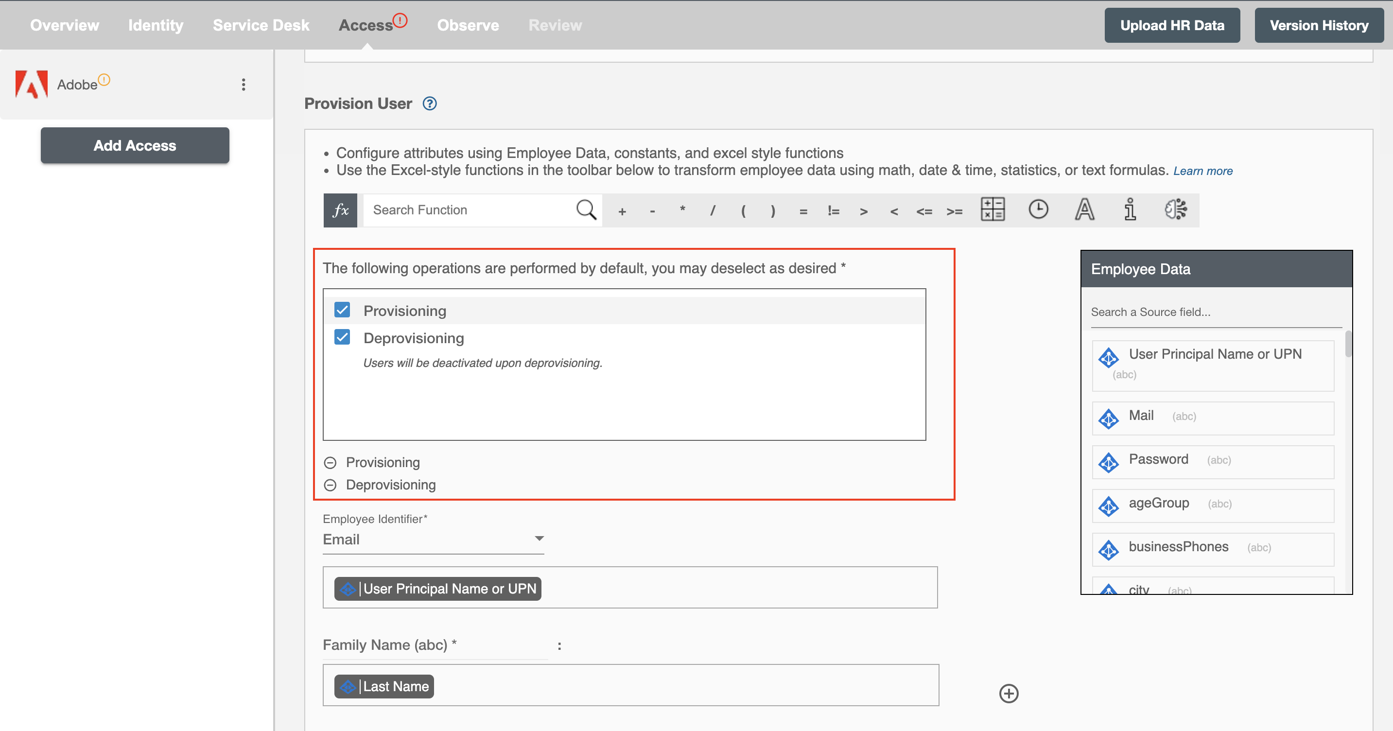 Adobe Form Operations