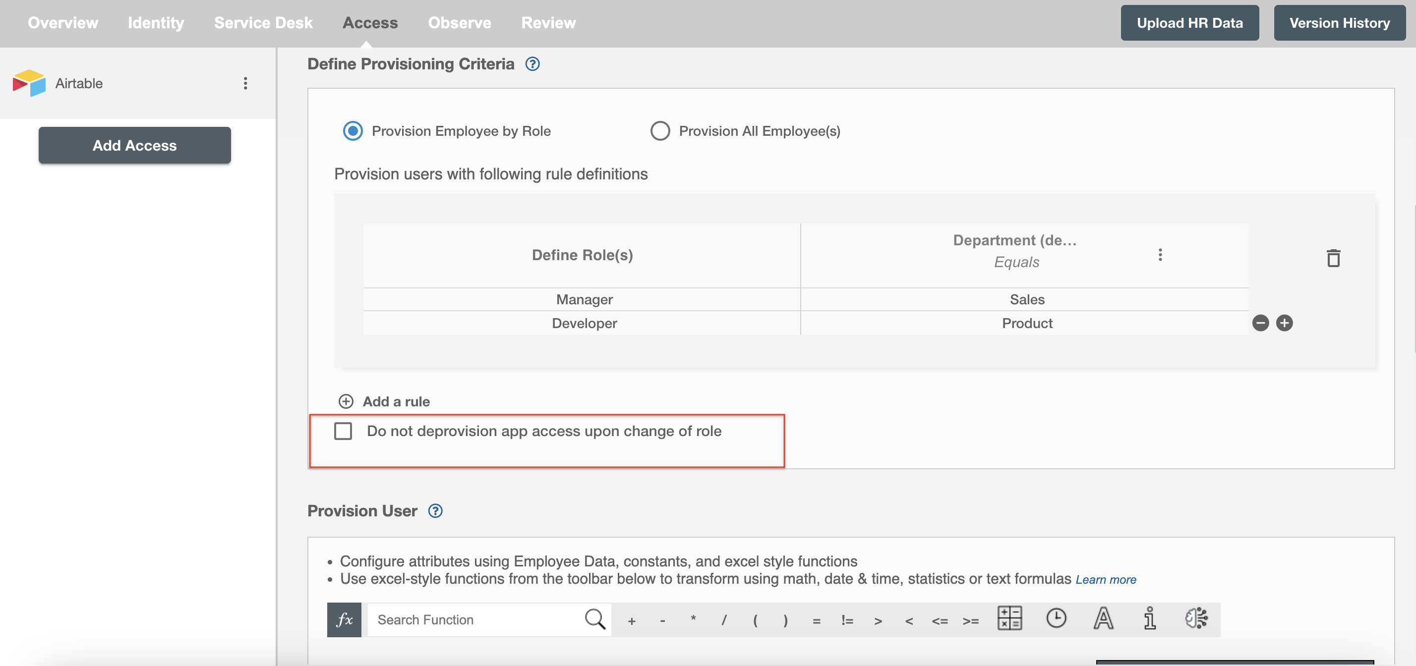 AirTable  ScimManager checkbox