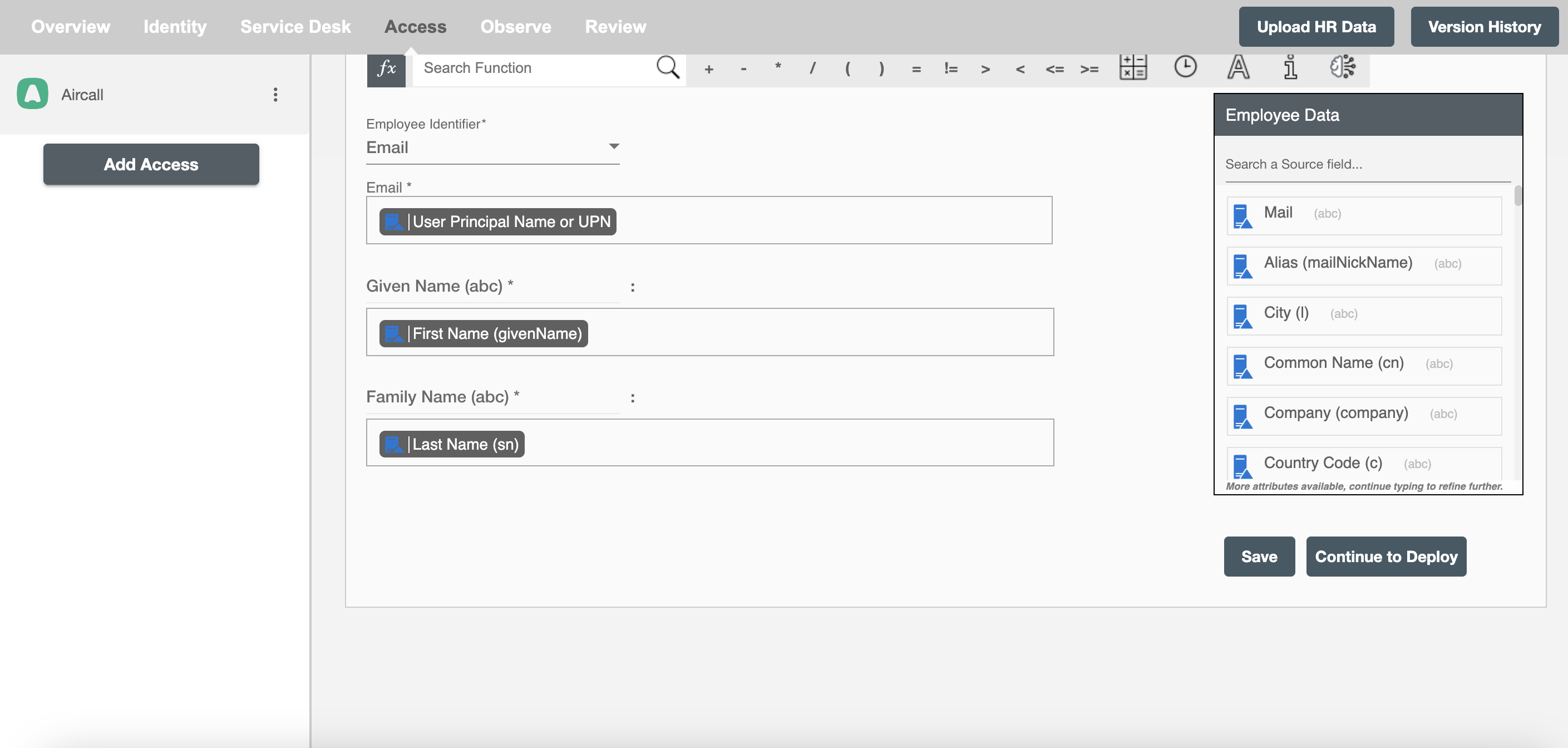 Aircall Form Attributes