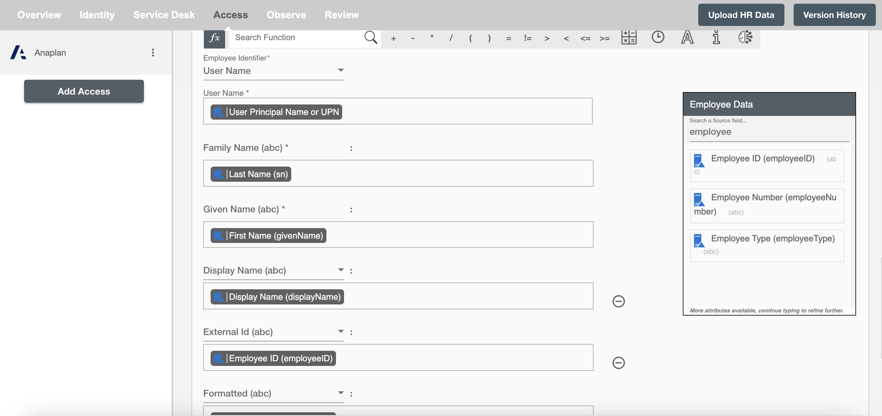 Anaplan Form Attributes