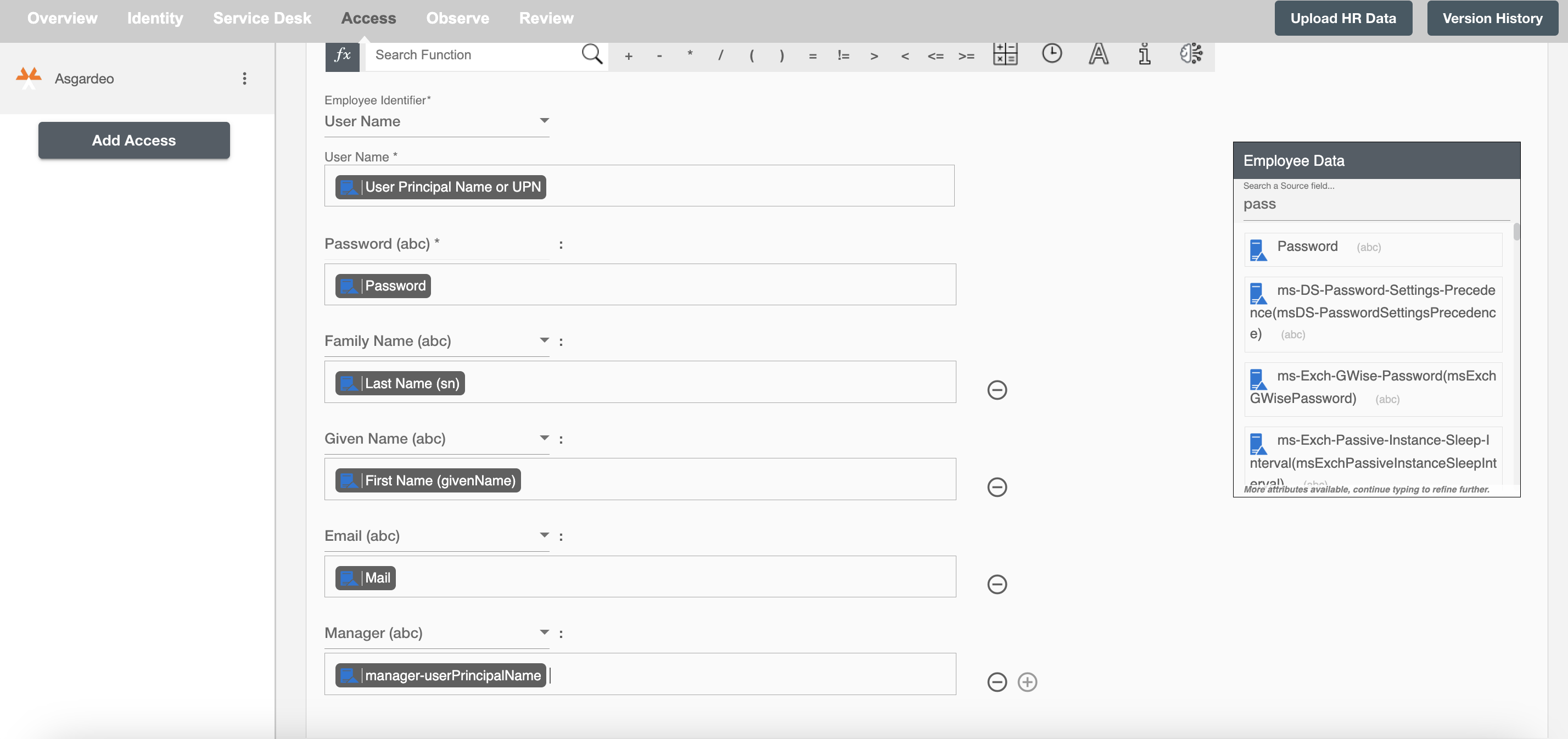 Asgardeo Form Attributes