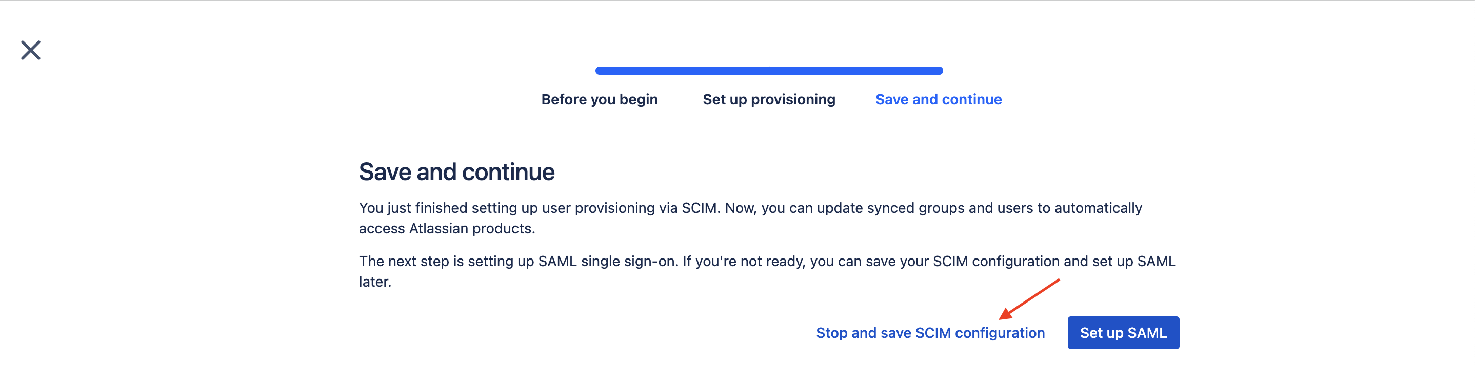 Save SCIM Configuration