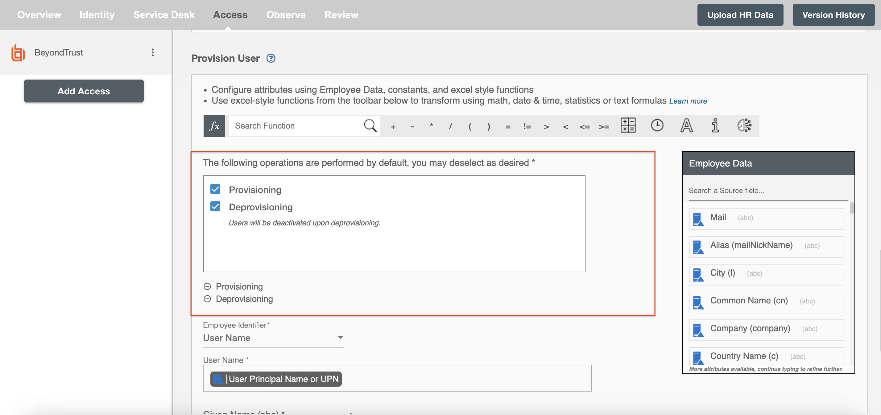 BeyondTrust Form Operations