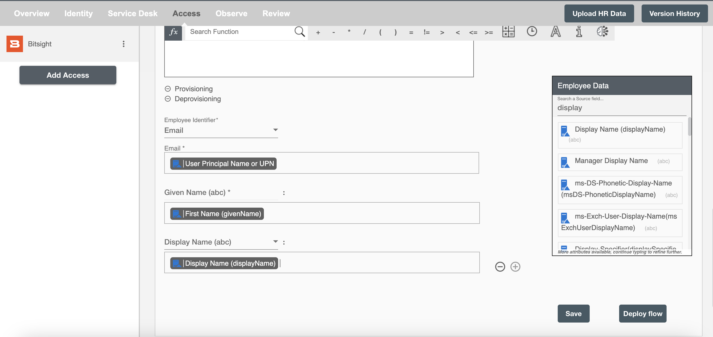 Bitsight Form Attributes