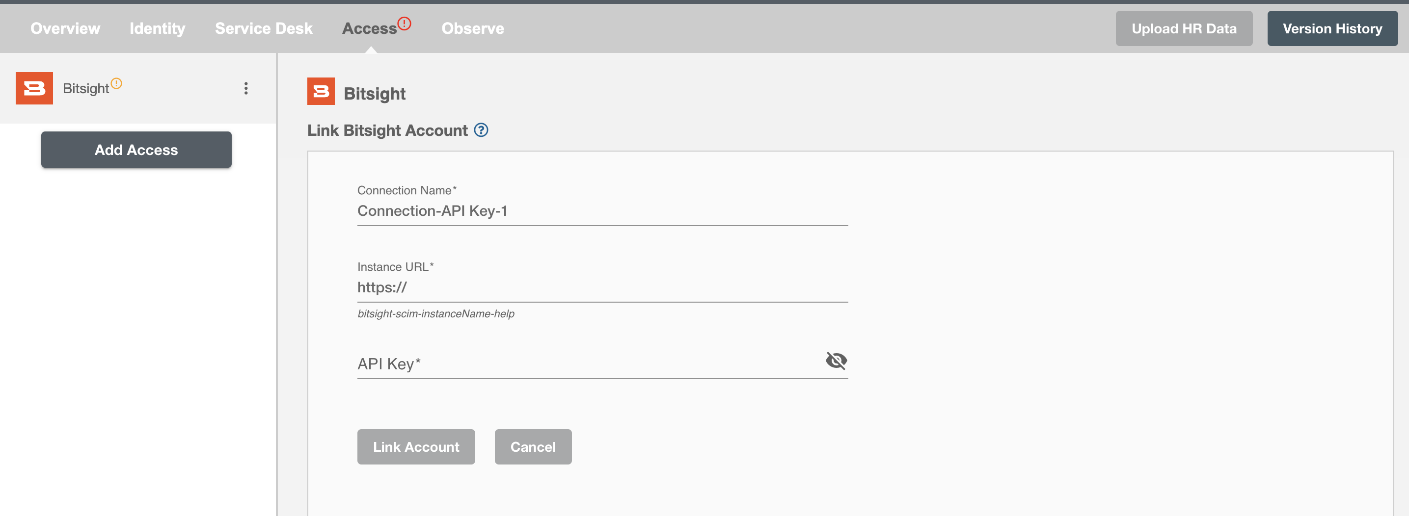 Bitsight API key