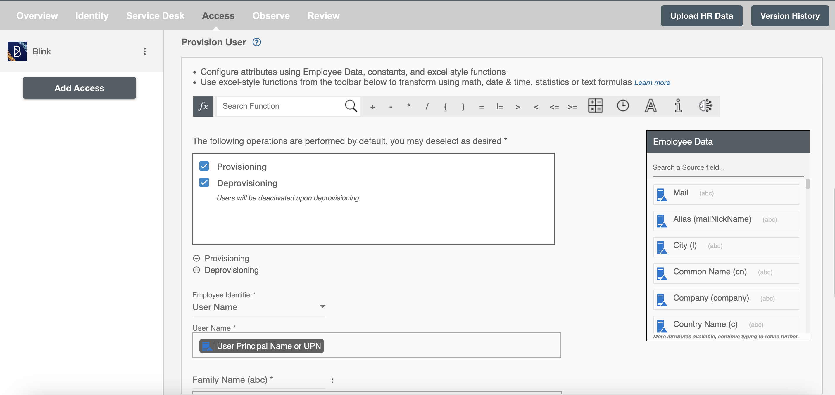 Blink Form Operations