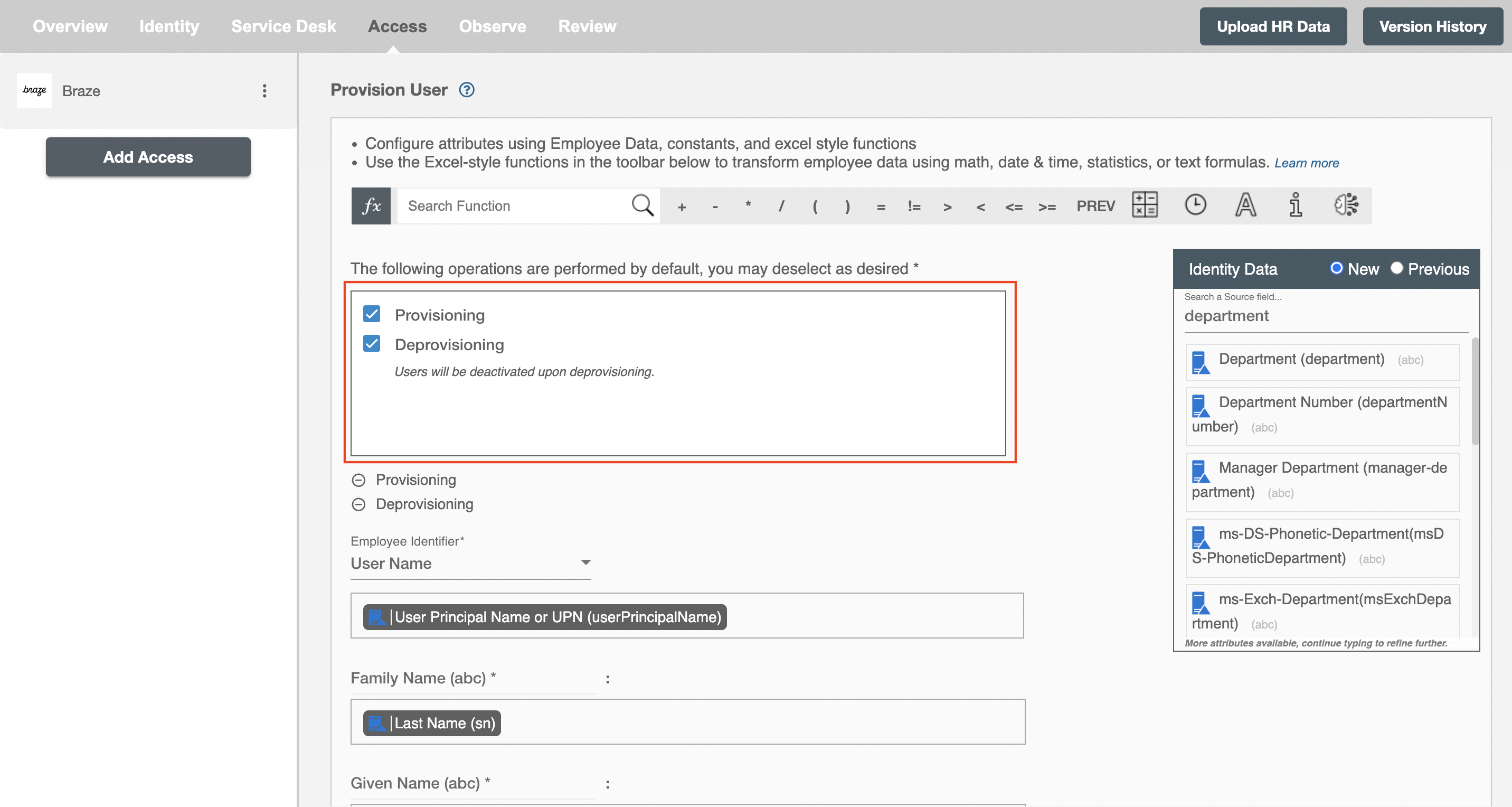 Braze Form Operations