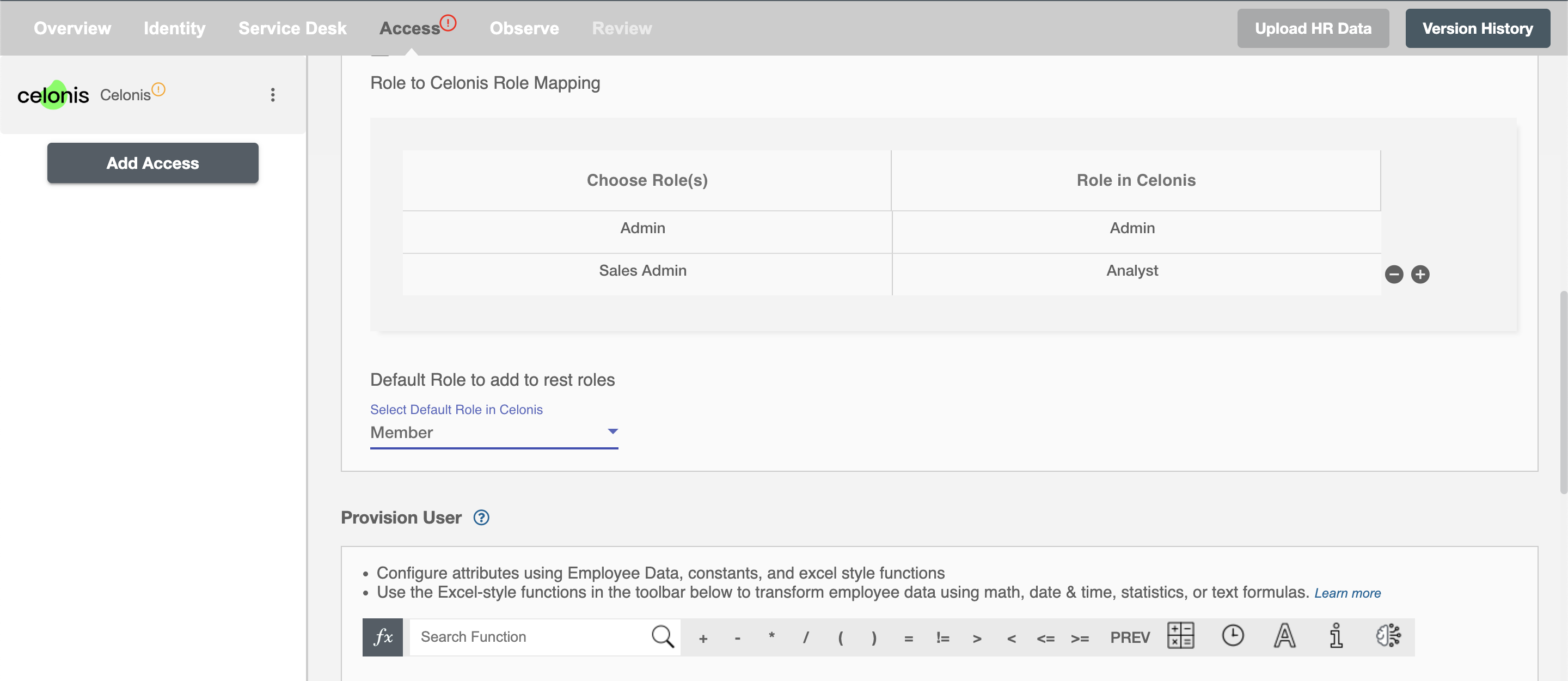 Celonis ScimManager Default Roles