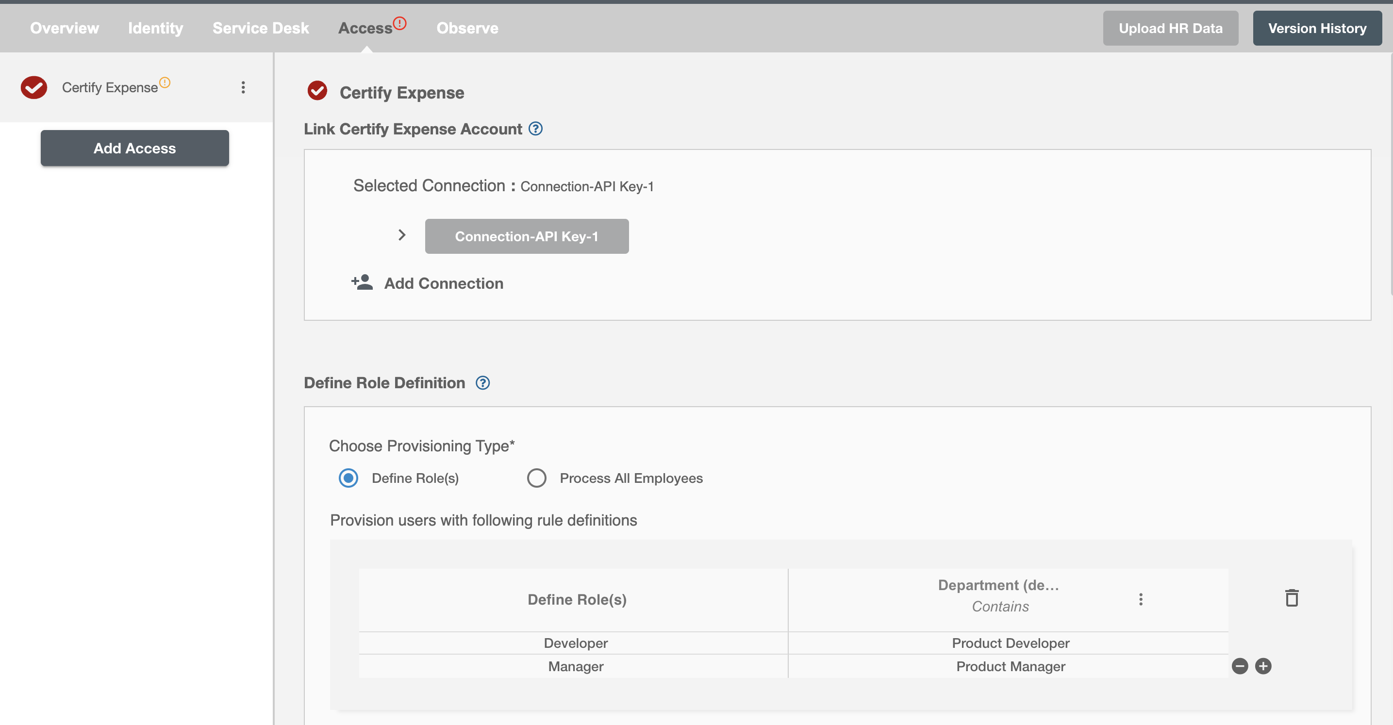 CertifyExpense ScimManager Table1