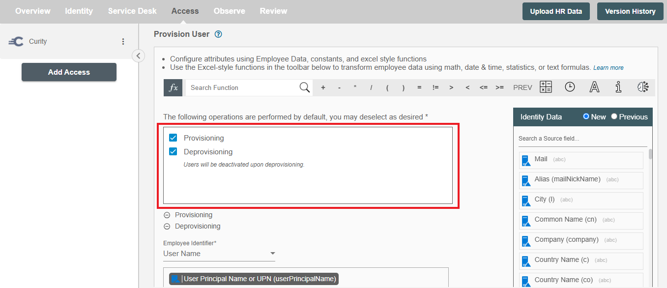 Curity Form Operations