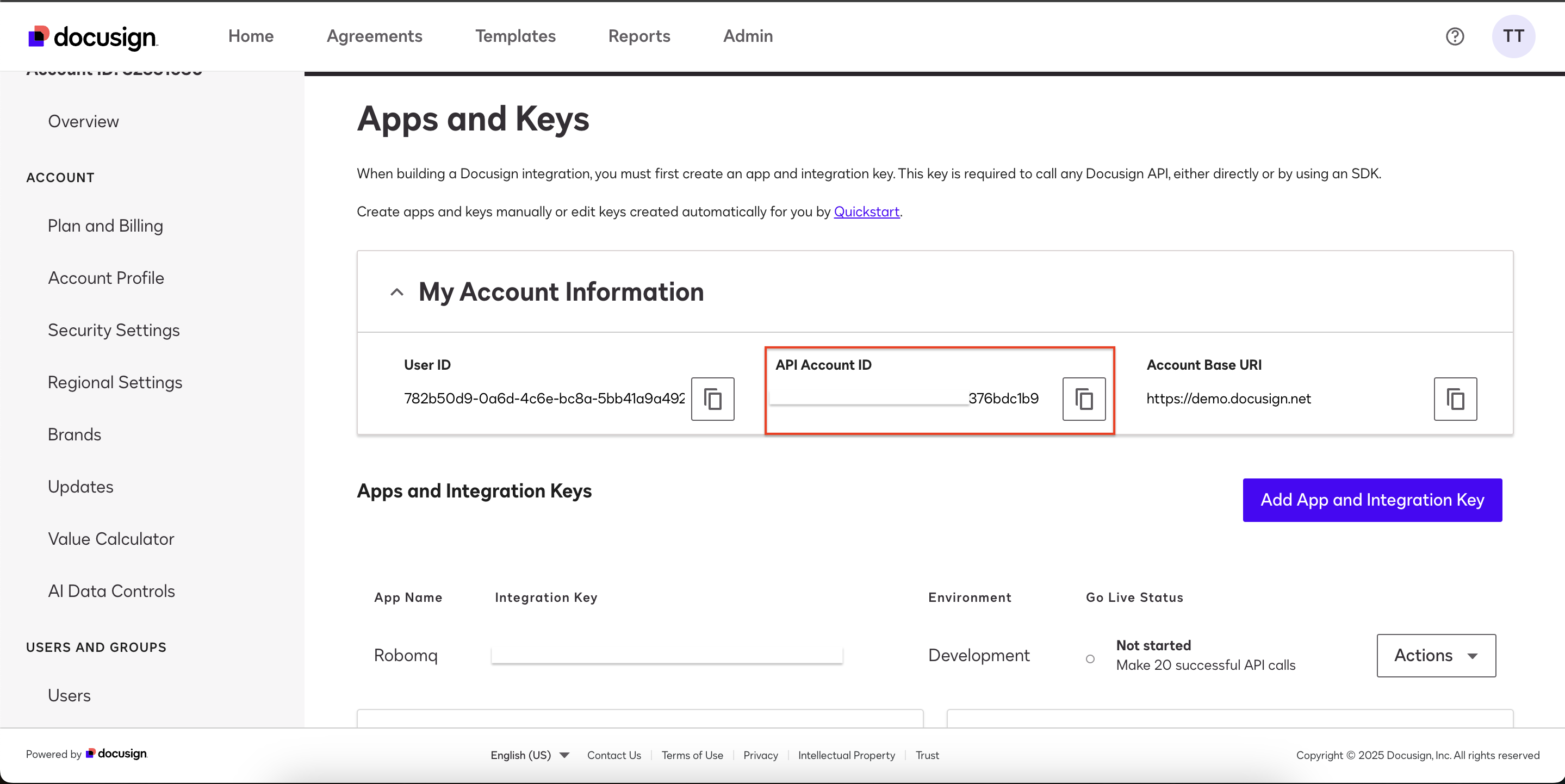 DocuSign add Secret key