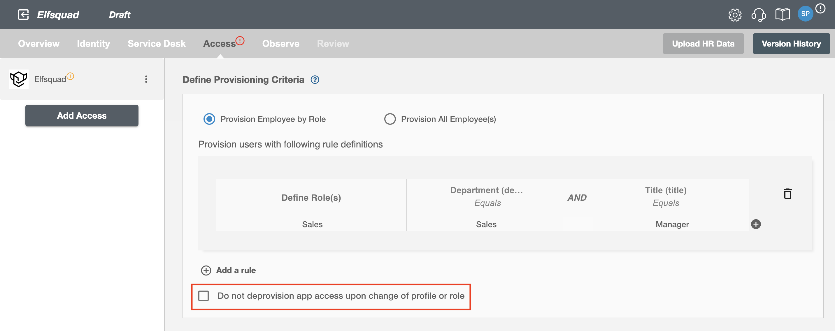 Elfsquad ScimManager checkbox