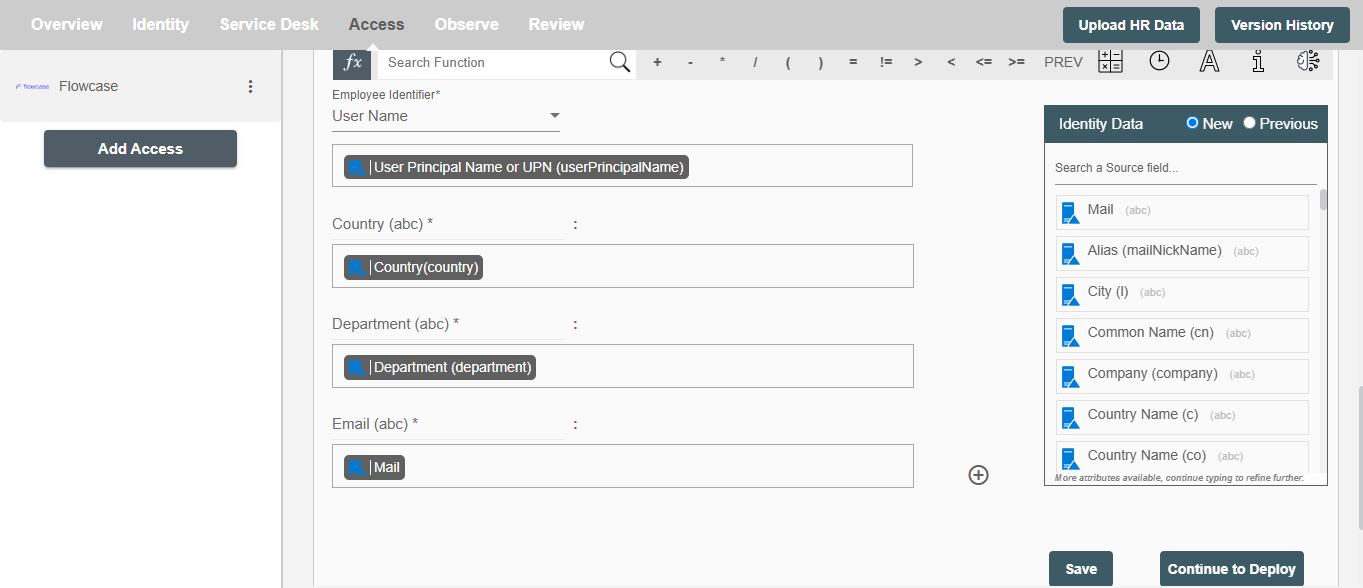 Flowcase Form Attributes