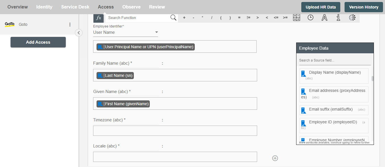 GoTo Form Attributes