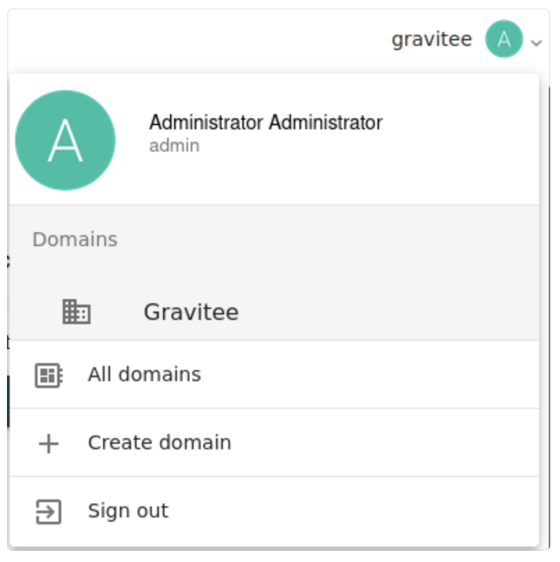 Gravitee create Domain