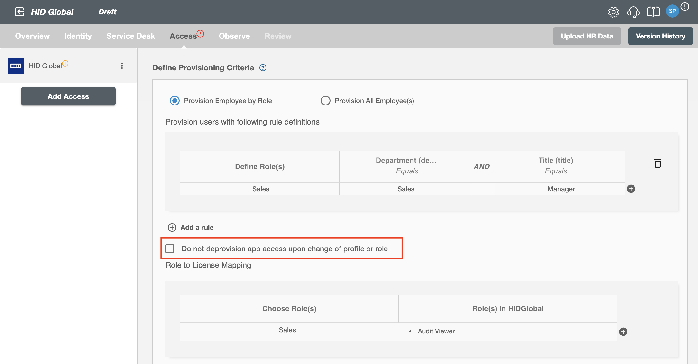 HIDGlobal ScimManager checkbox