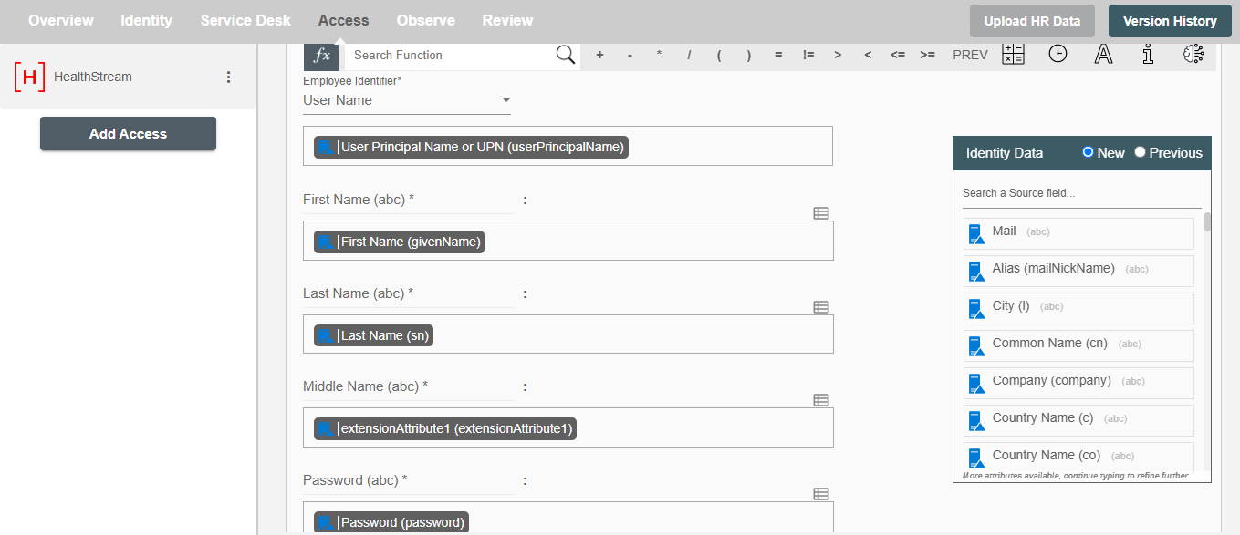 HealthStream Form Attributes