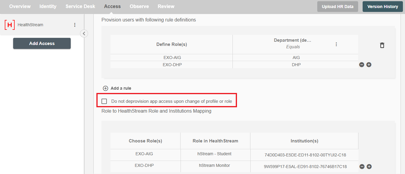 HealthStream ScimManager checkbox