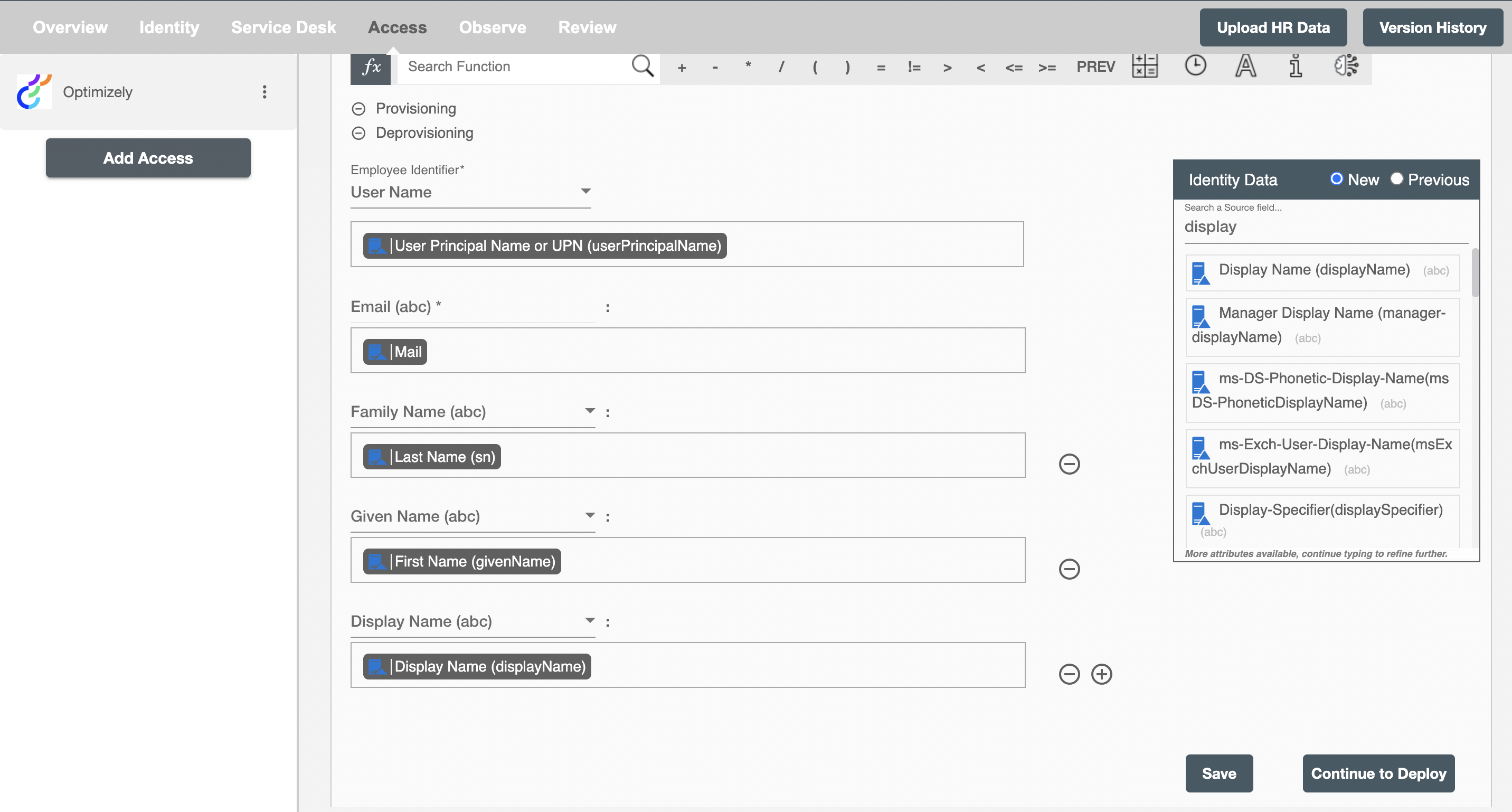 Optimizely Form Attributes