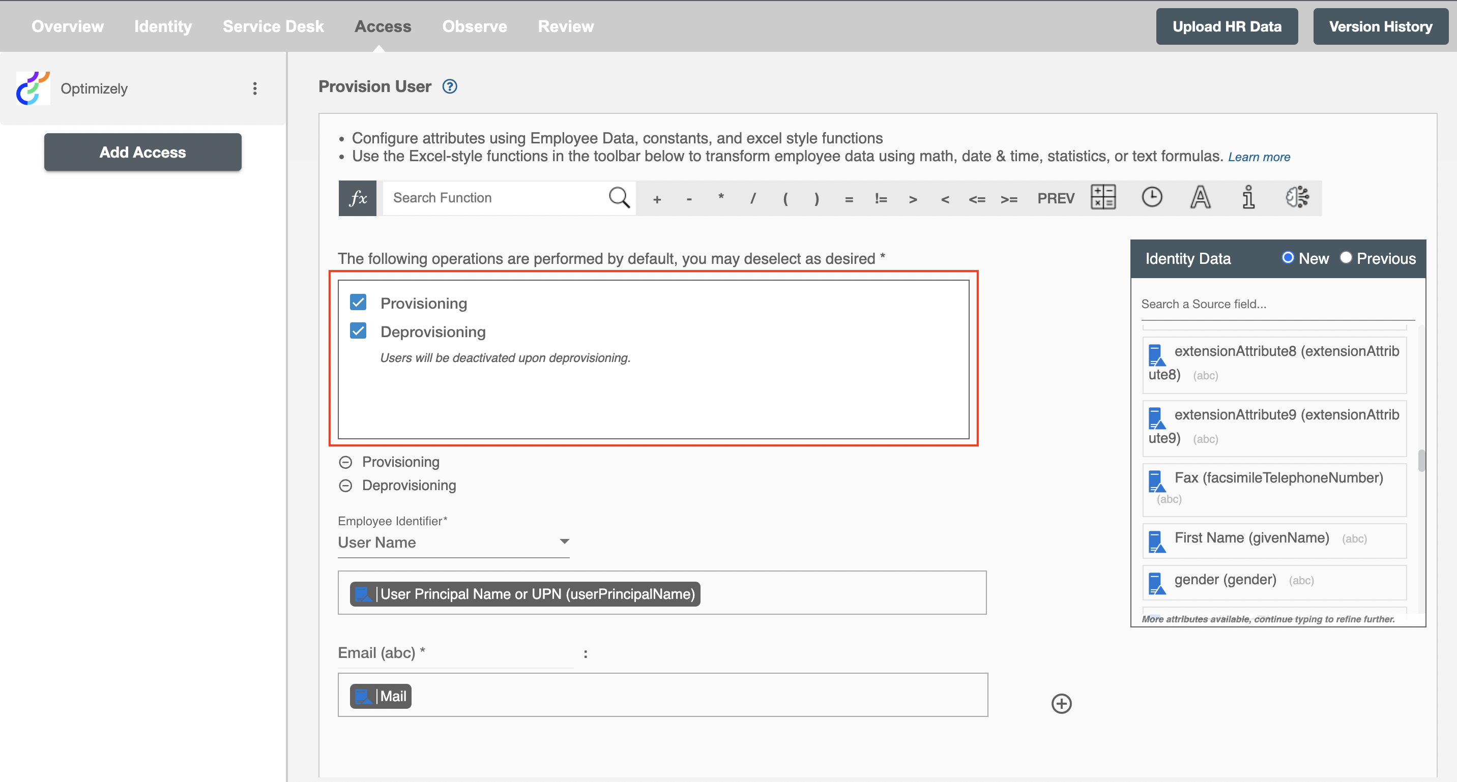 Optimizely Form Operations