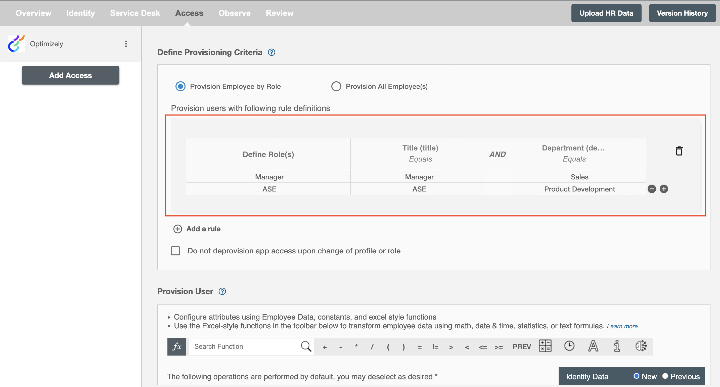 Optimizely ScimManager Table1