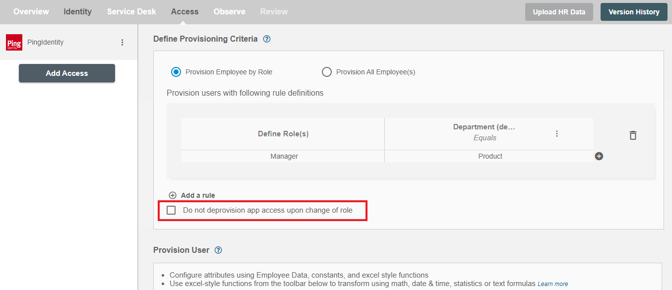 PingIdentity ScimManager checkbox