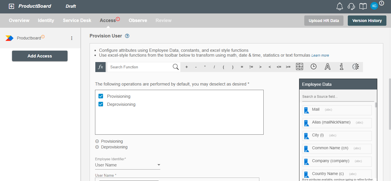 ProductBoard Form Operations