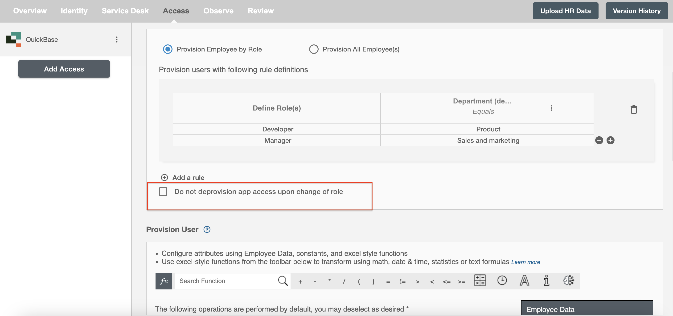 QuixkBase ScimManager checkbox