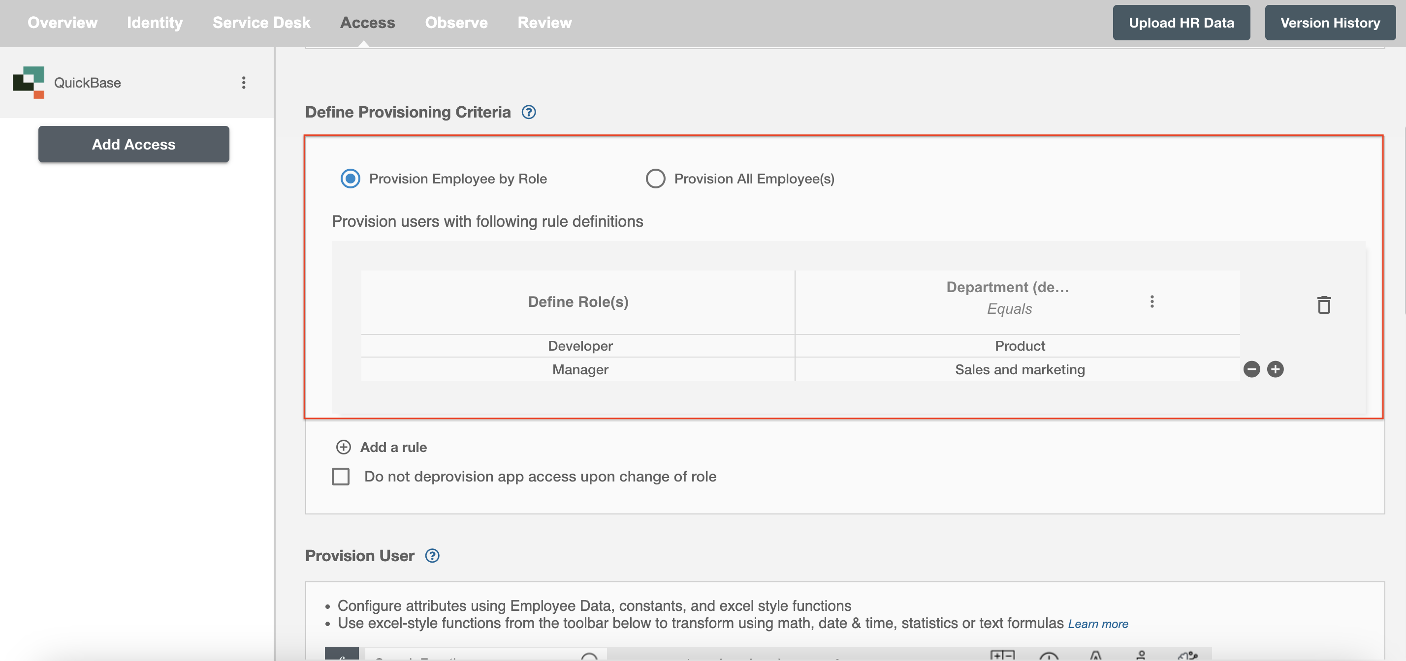 QuickBase ScimManager Table1