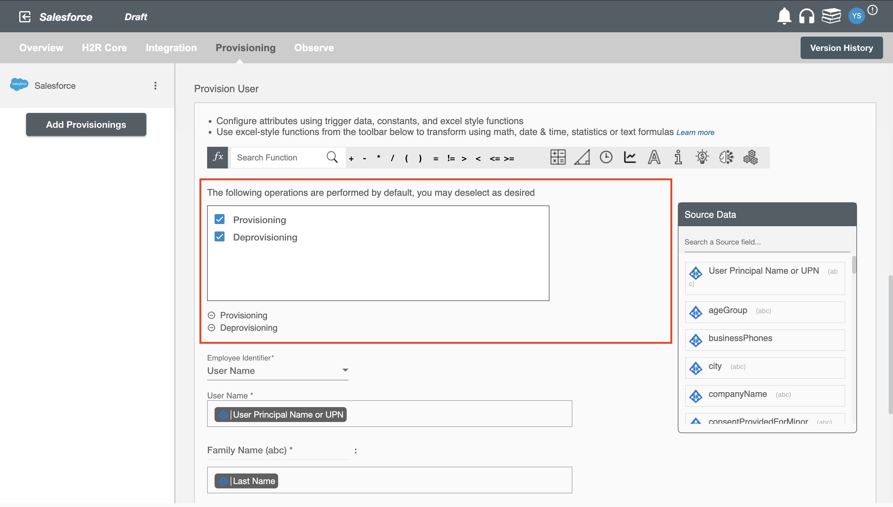 Salesforce Form Operations