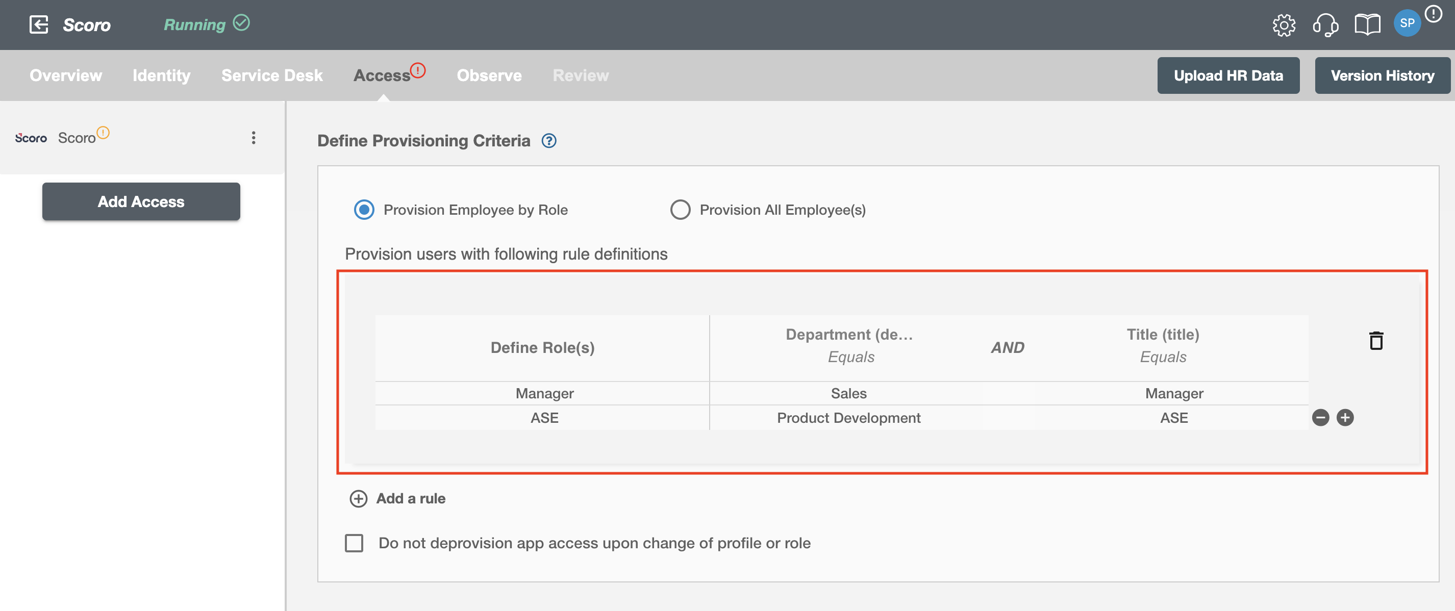 Role definition(s) for Scoro on Hire2Retire