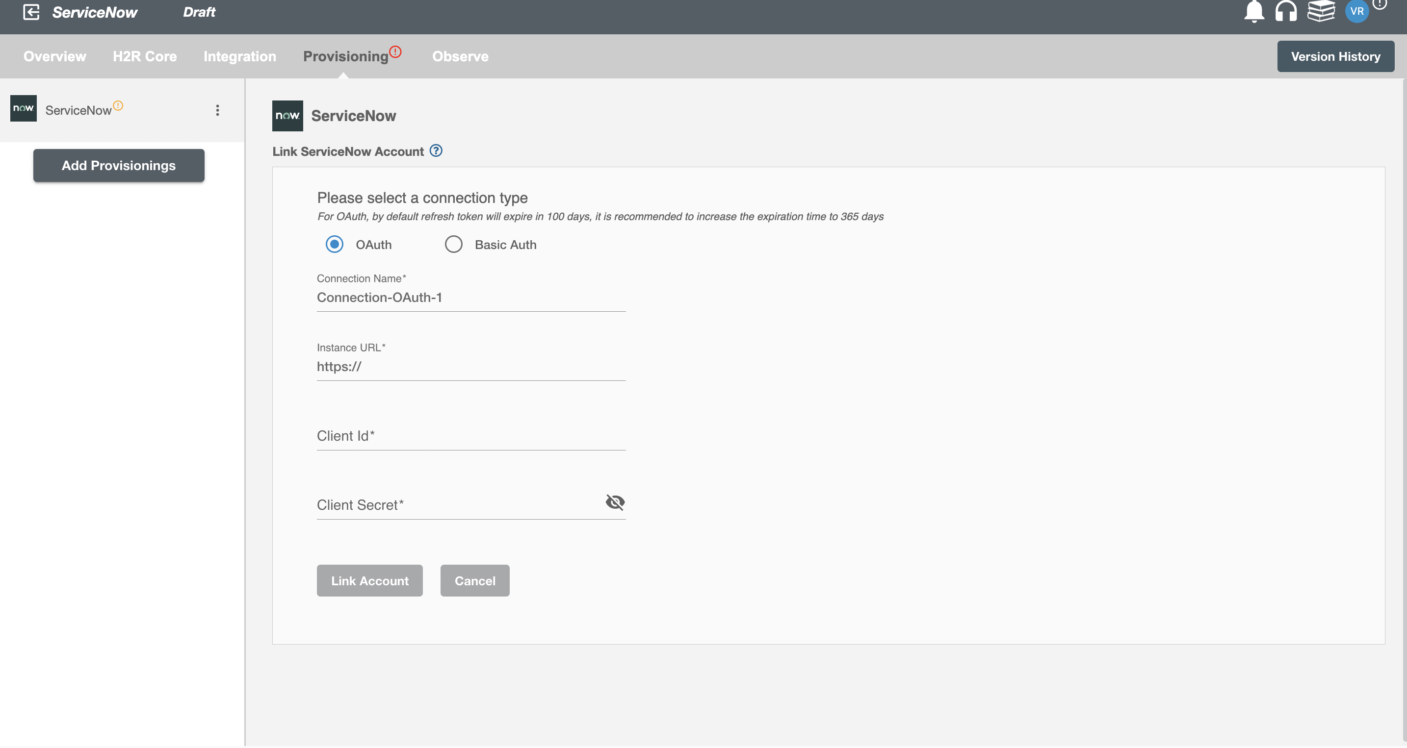 Servicenow OAuth