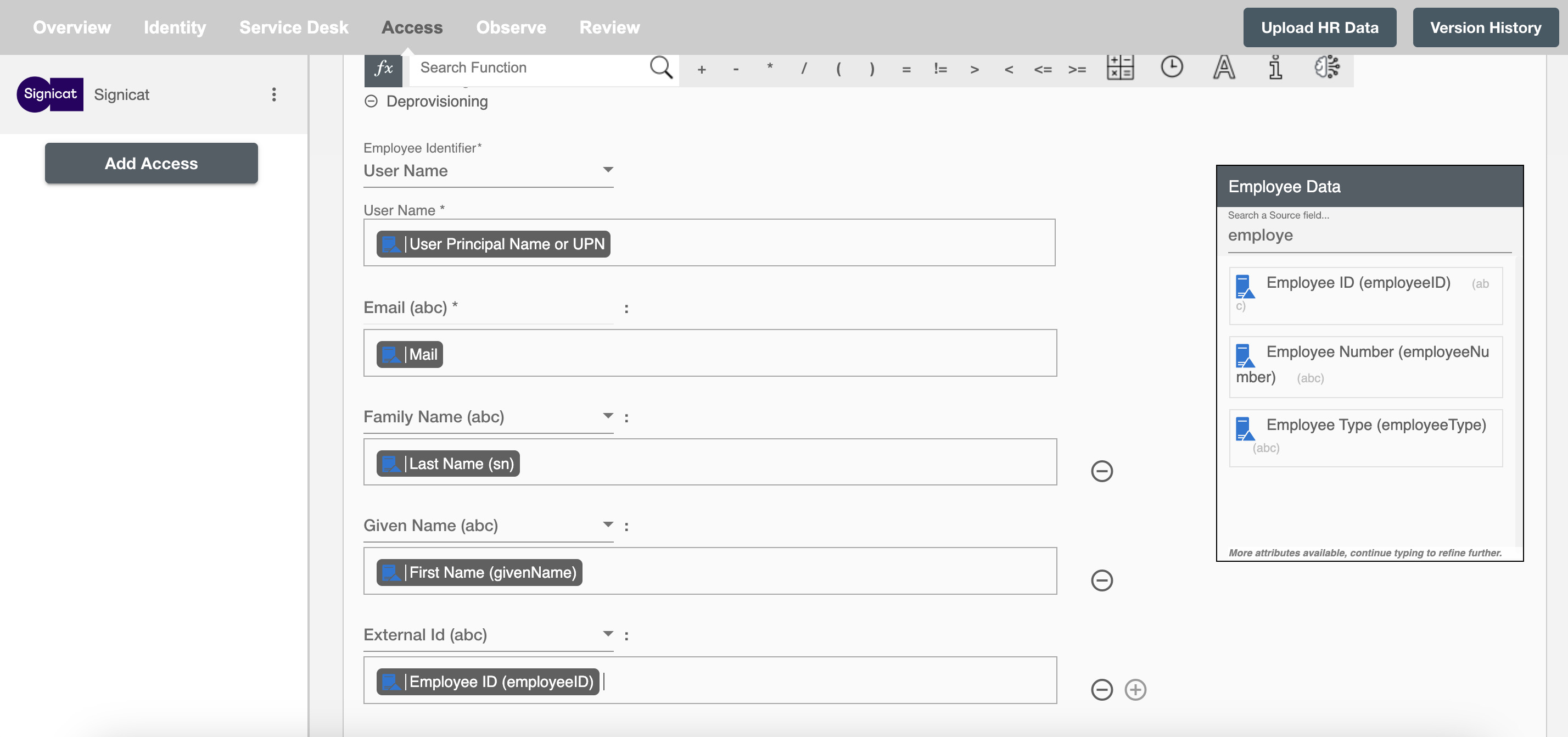 Signicat Form Attributes