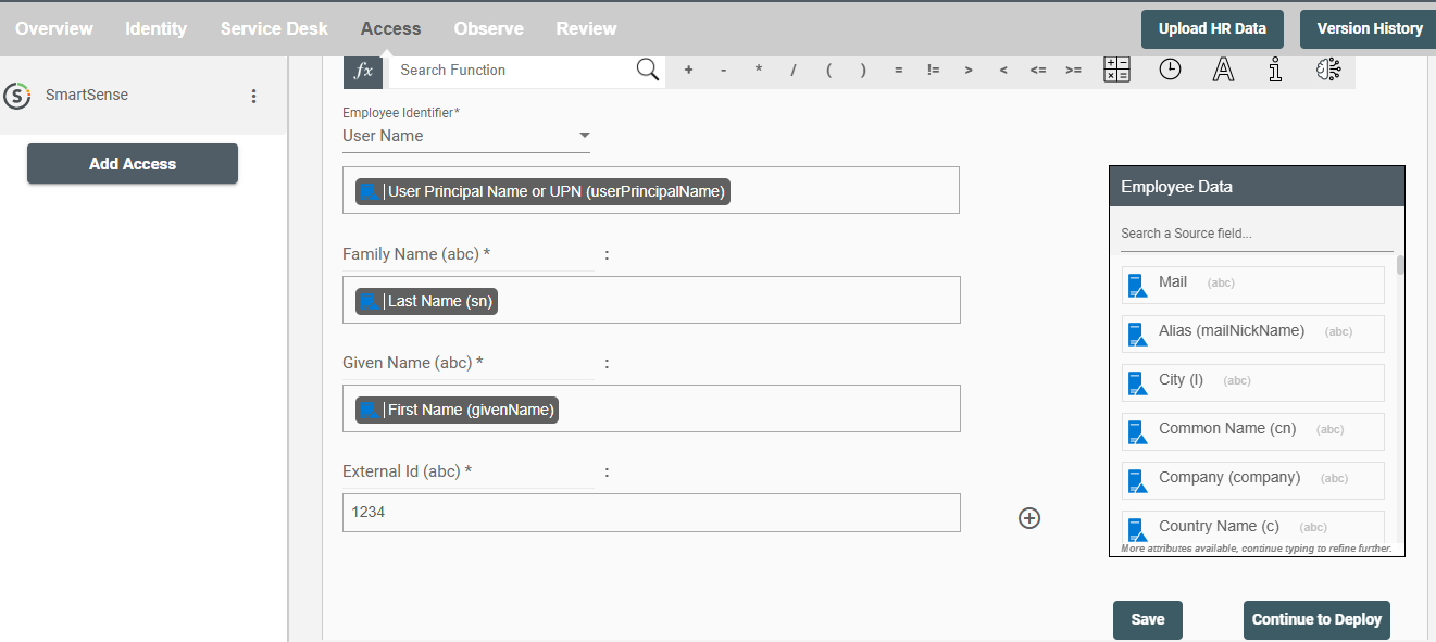 SmartSense Form Attributes