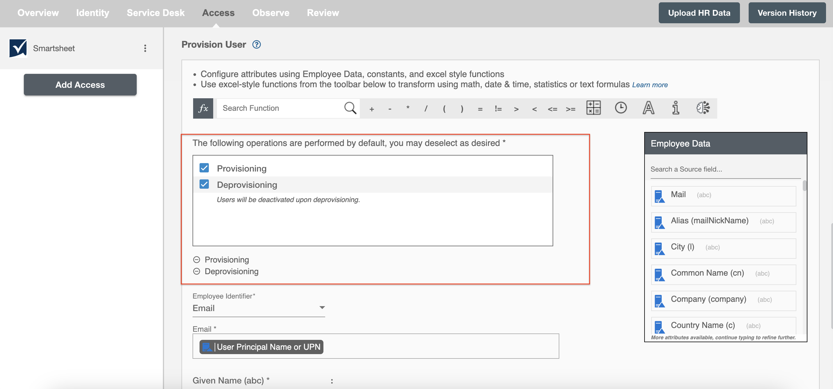 Smartsheet Form Operations