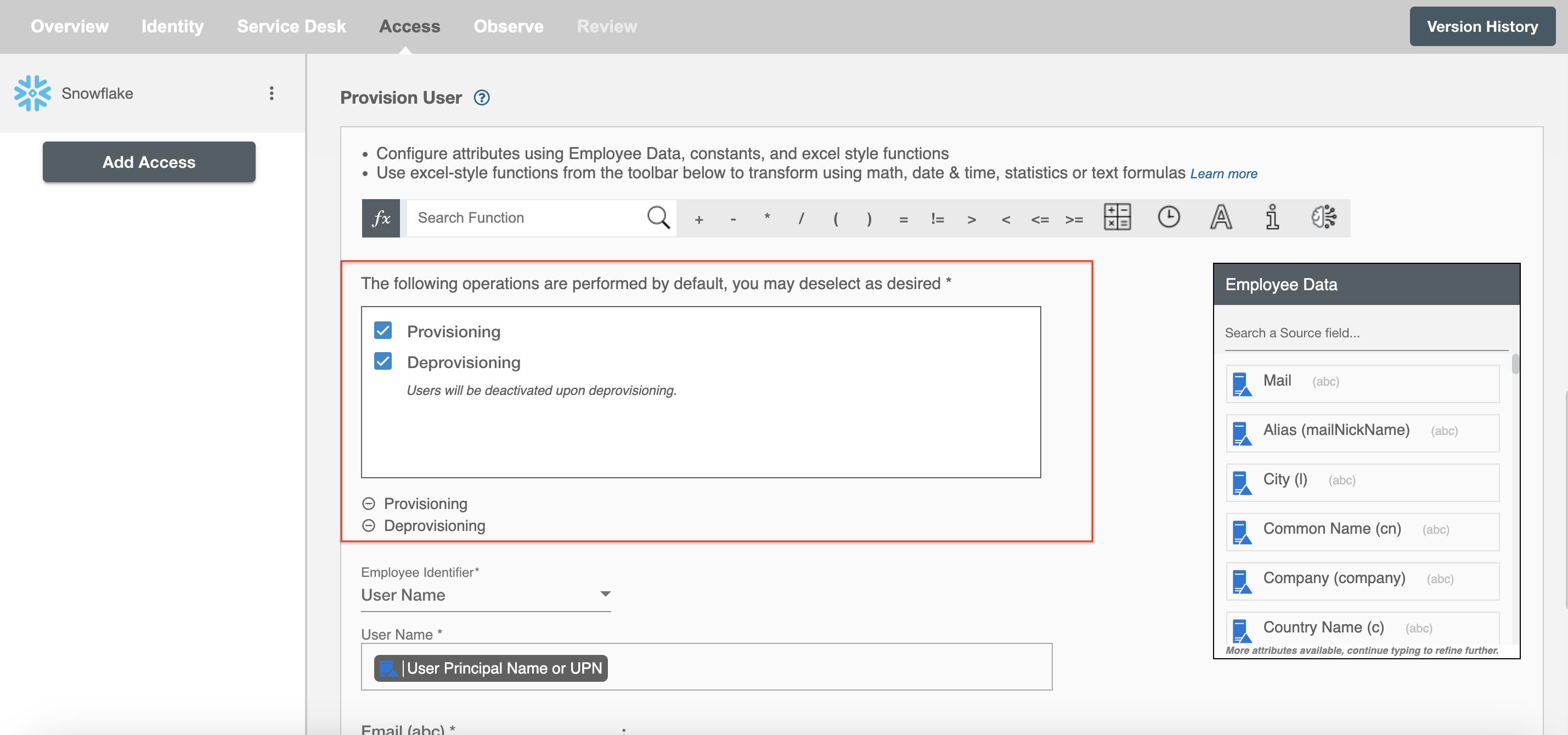 Snowflake Form Operations