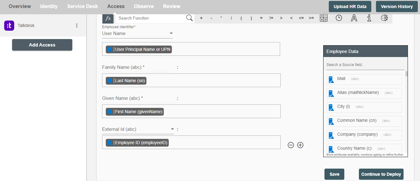 Talkdesk Form Attributes