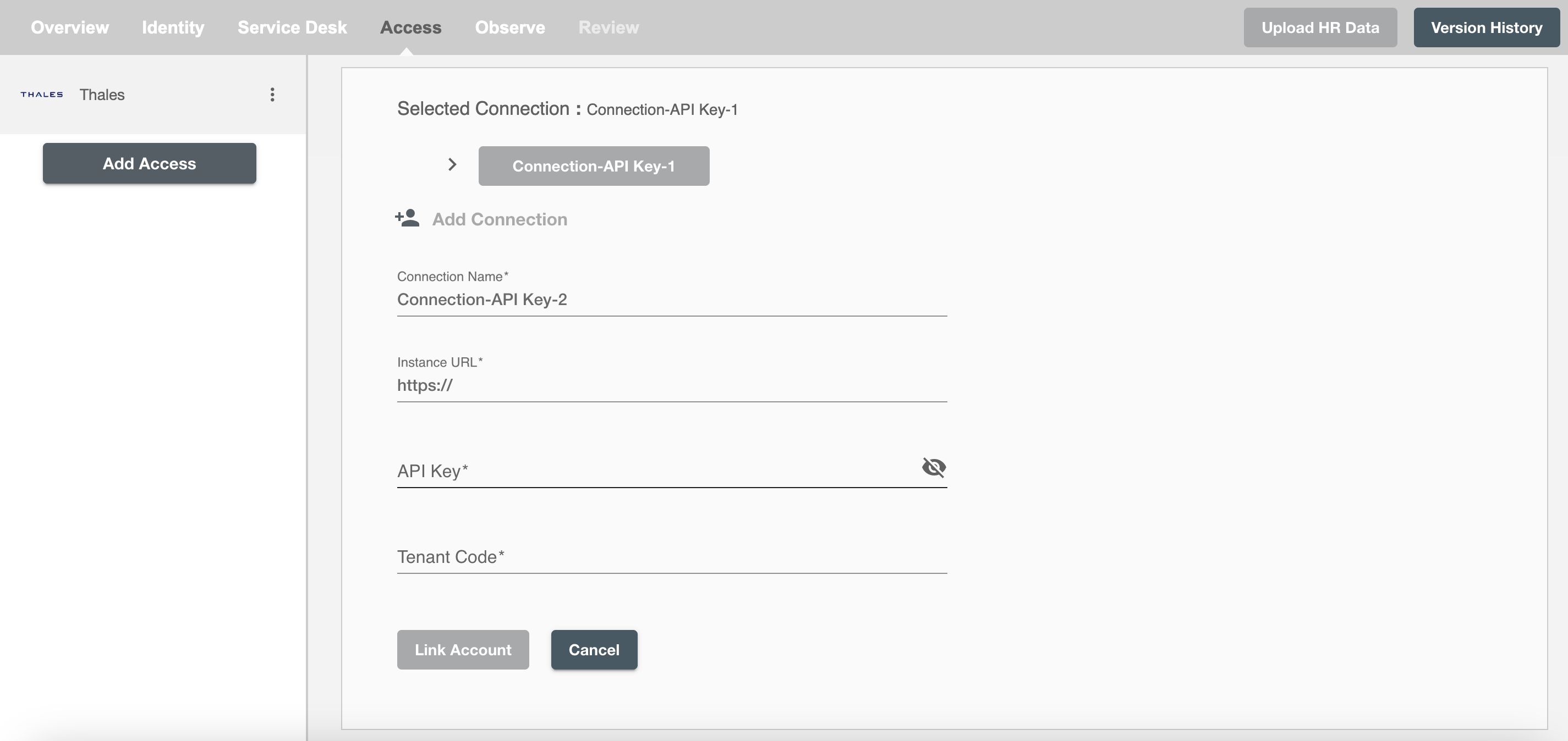 Thales API key