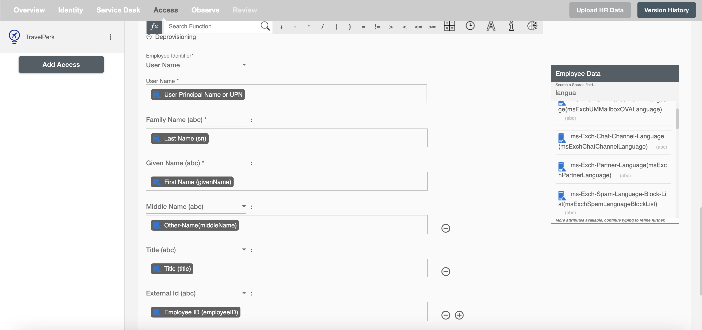 TravelPerk Form Attributes