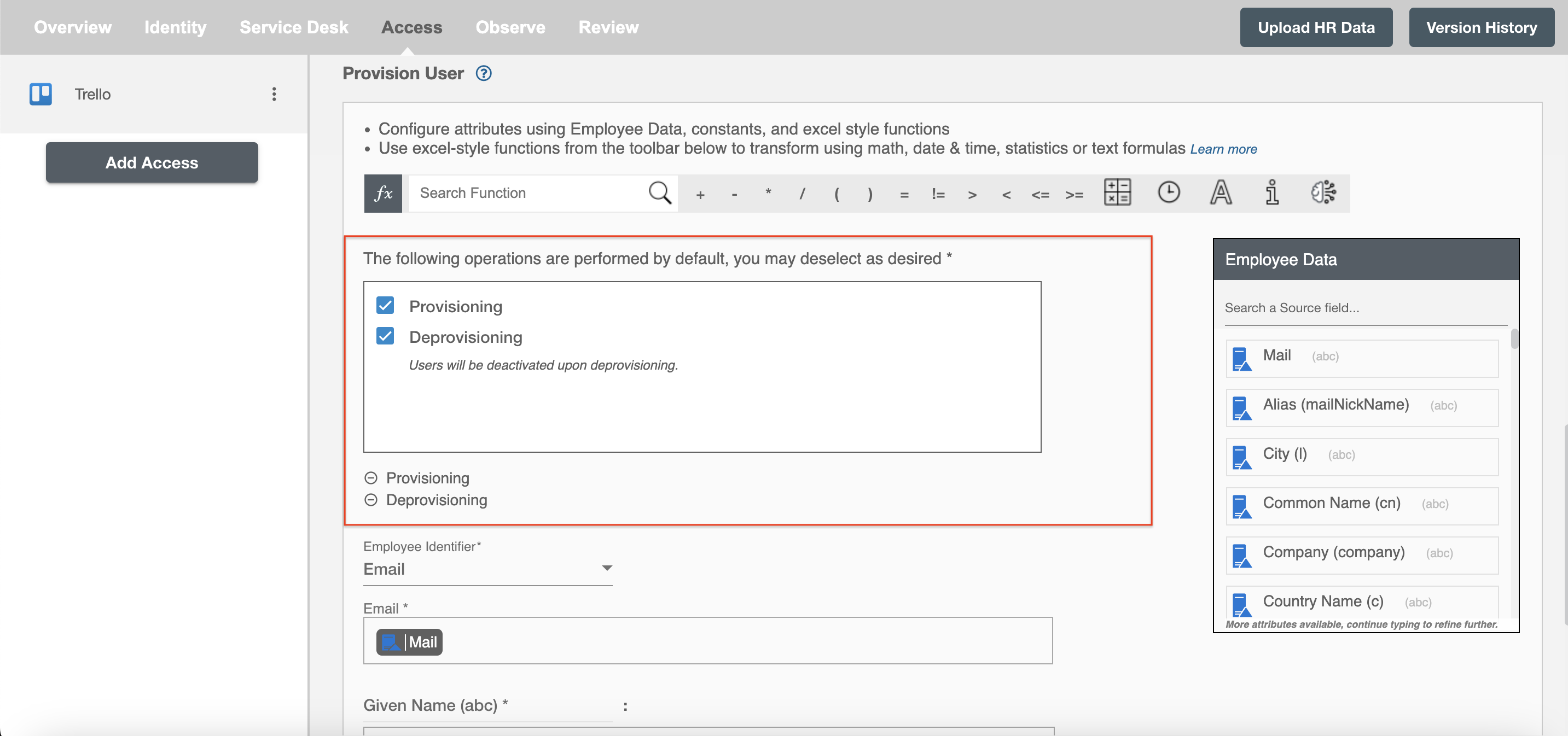 Trello Form Operations