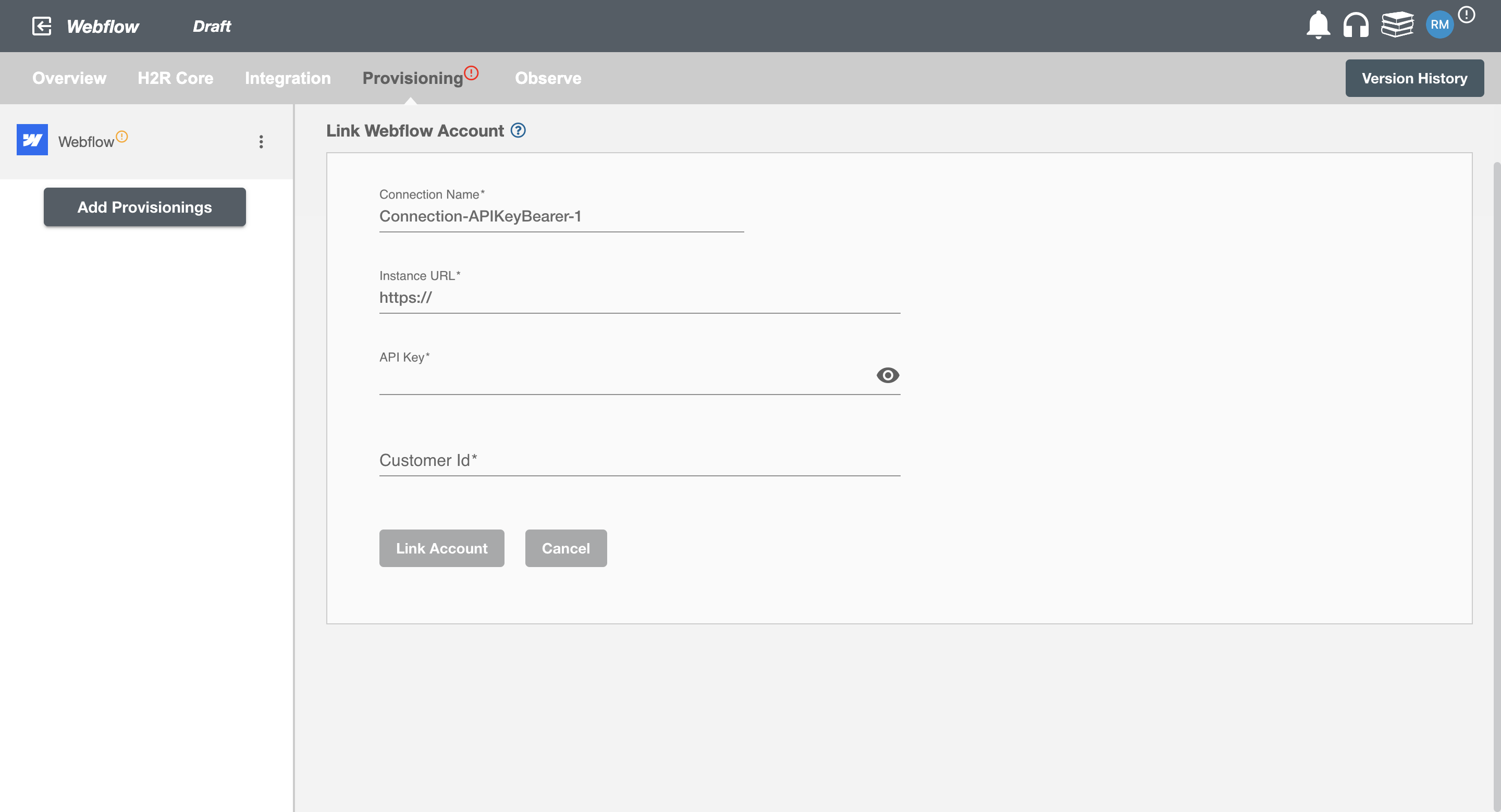 Webflow Connection