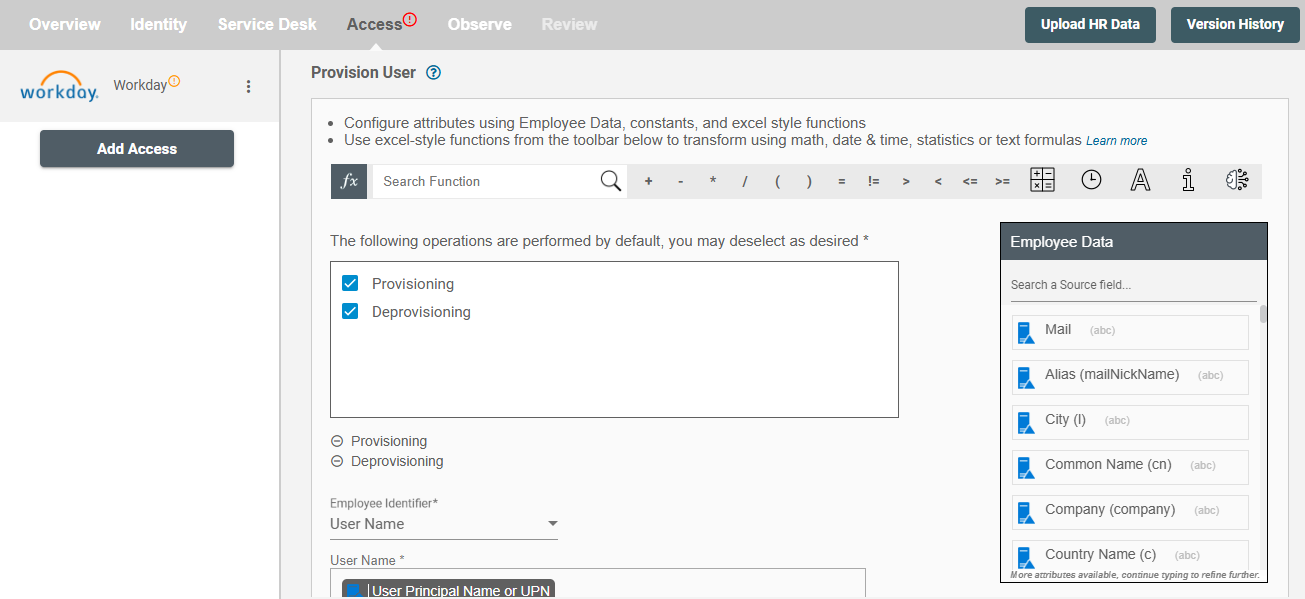 Workday Form Operations