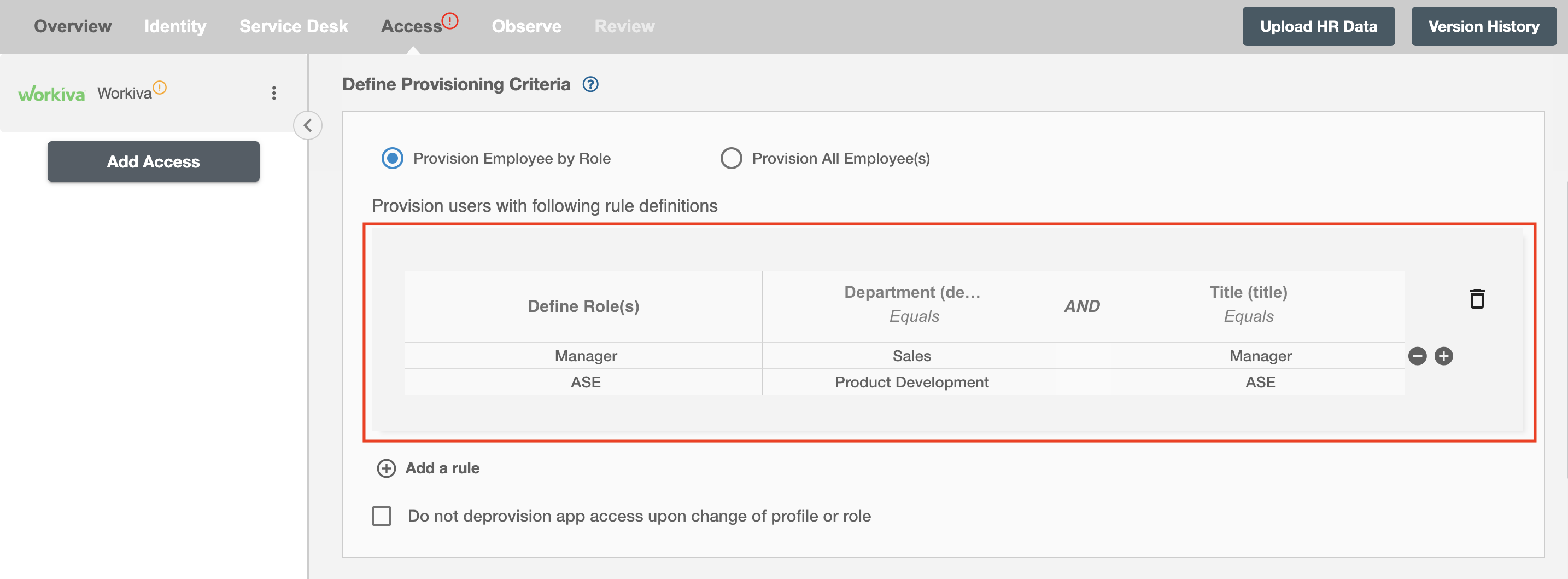 Role definition(s) for Workiva on Hire2Retire